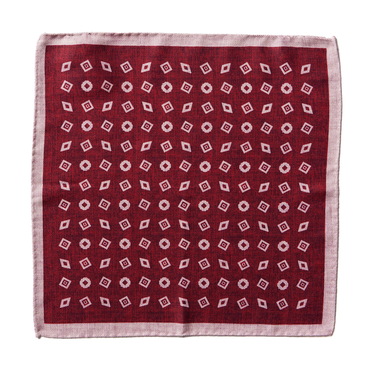 HENRY SARTORIAL X CANTINI Silk Pocket Square RED