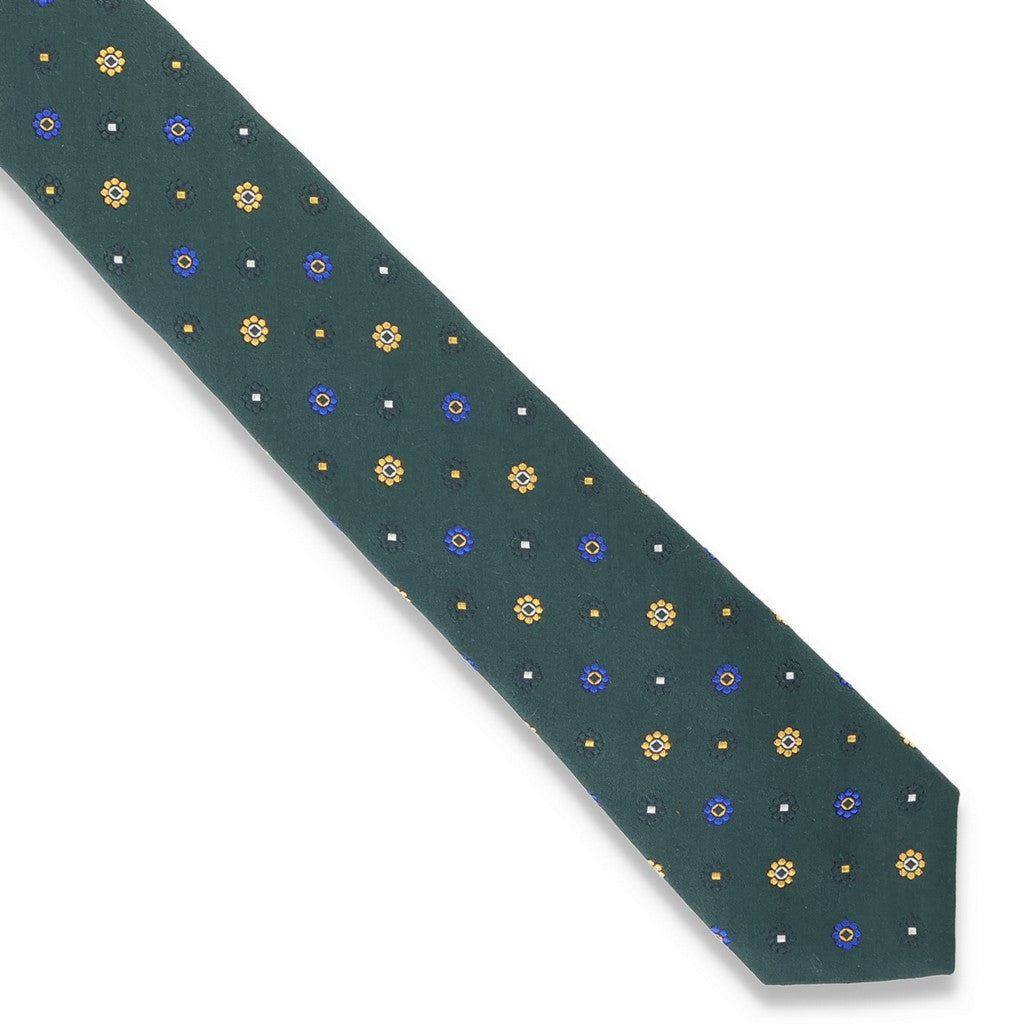 HEMLEY Silk Floral Tie GREEN