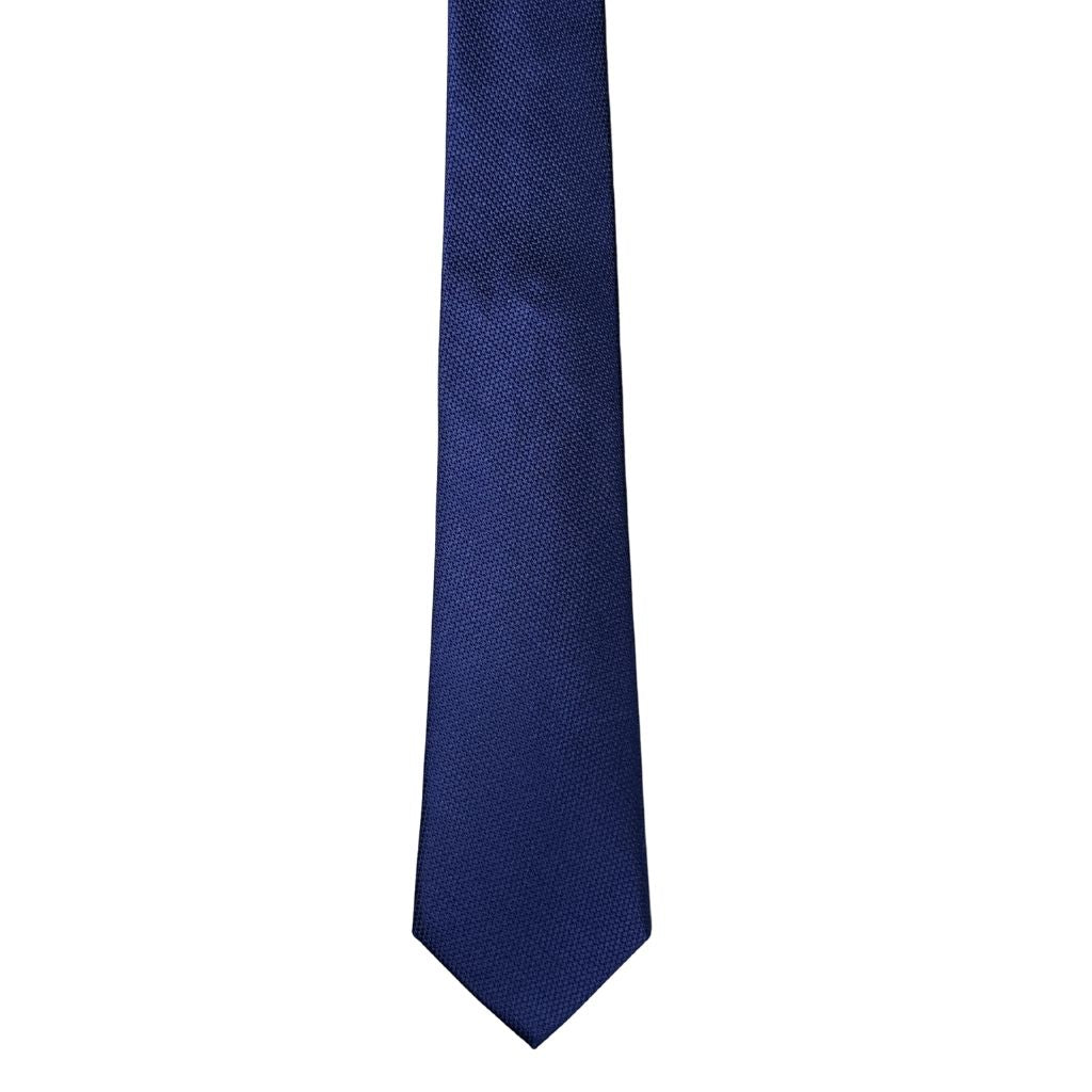 HENRY Textured 8cm Silk Tie NAVY