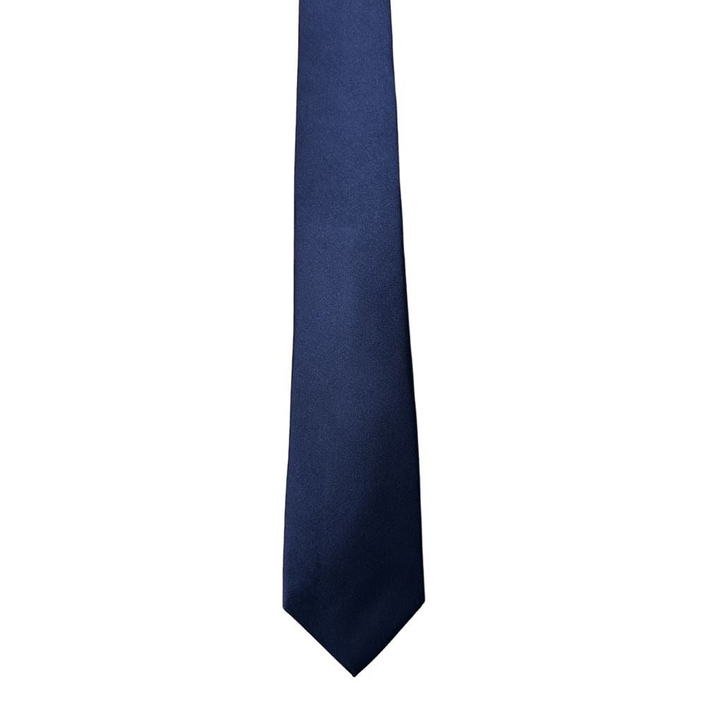 HENRY Plain 8cm Silk Tie NAVY