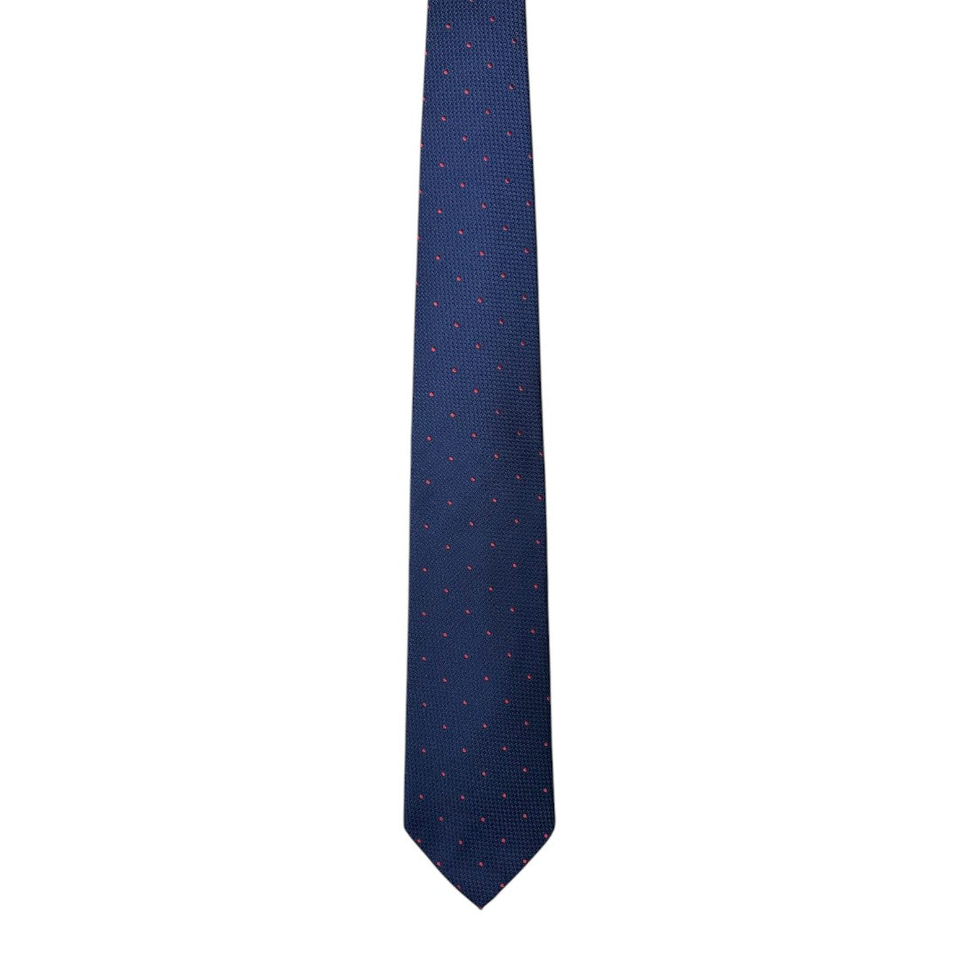 HENRY SARTORIAL X CANTINI Silk Woven Tie RED