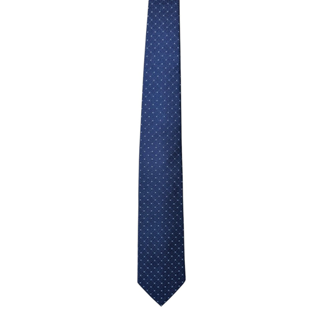 HENRY SARTORIAL X CANTINI Silk Woven Tie BLUE