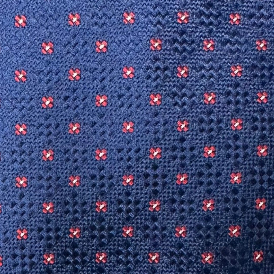 HENRY SARTORIAL X CANTINI Silk Woven Tie RED