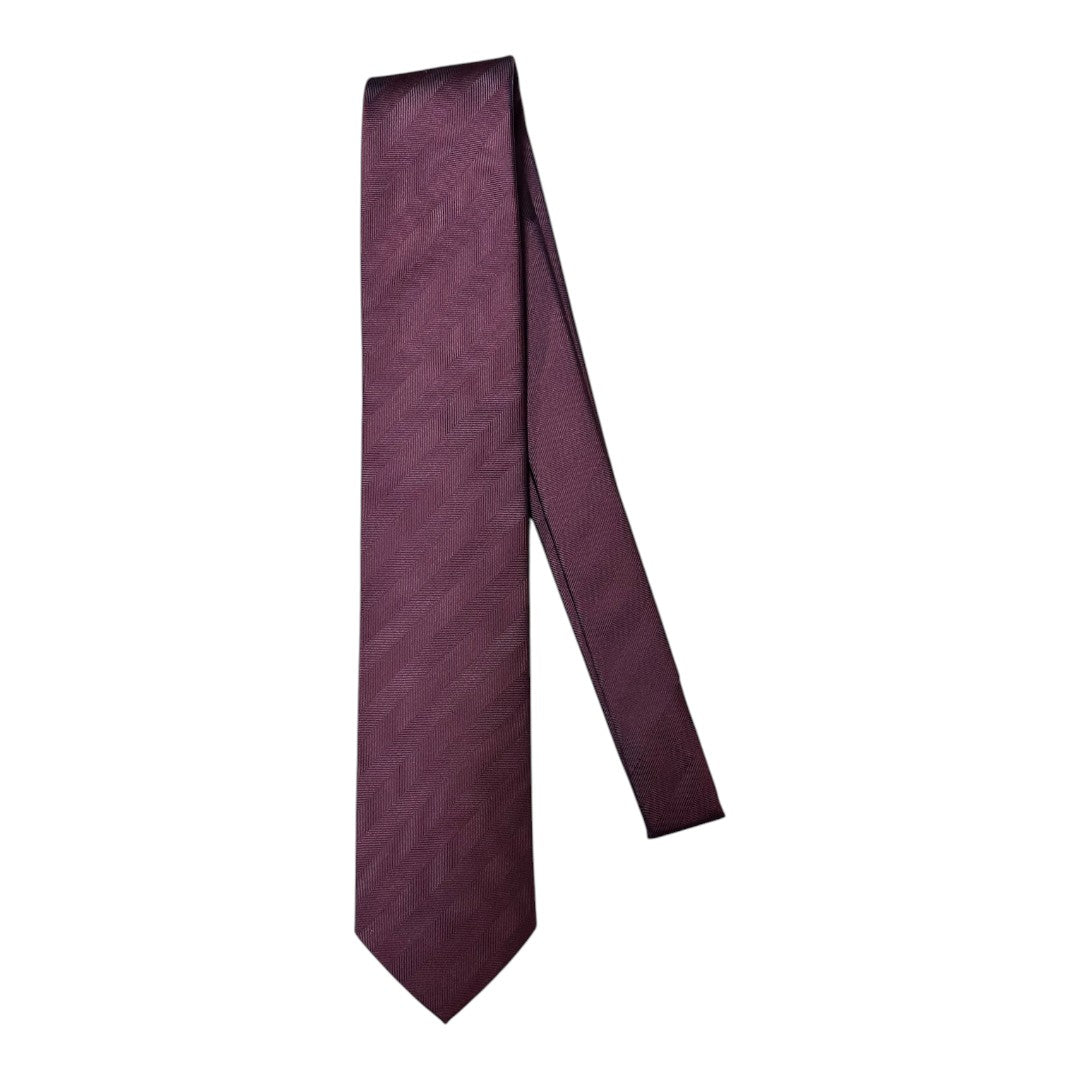 HENRY SARTORIAL X CANTINI Silk Woven Tie RED