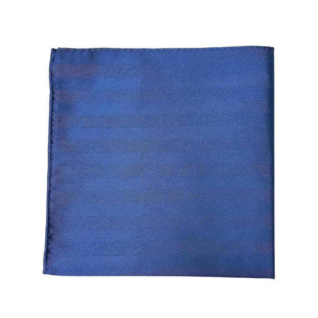 HENRY SARTORIAL X CANTINI Silk Woven Pocket Square BLUE