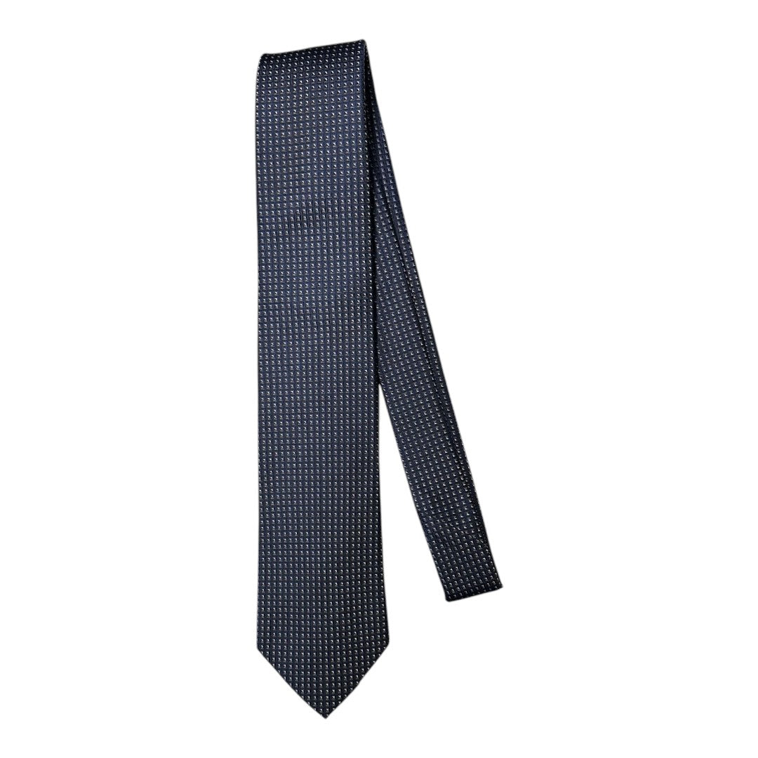 HENRY SARTORIAL X CANTINI Silk Woven Tie BLACK