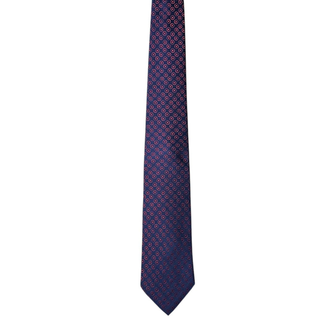 HENRY SARTORIAL X CANTINI Silk Woven Tie RED