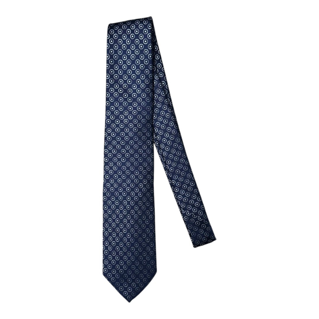 HENRY SARTORIAL X CANTINI Silk Woven Tie SKY