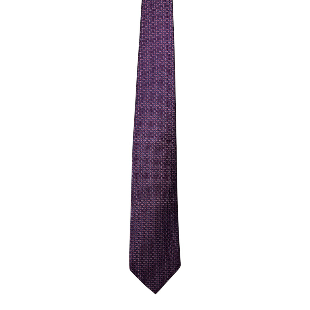 HENRY SARTORIAL X CANTINI Silk Woven Tie RED