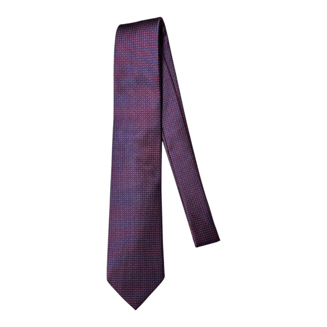 HENRY SARTORIAL X CANTINI Silk Woven Tie RED