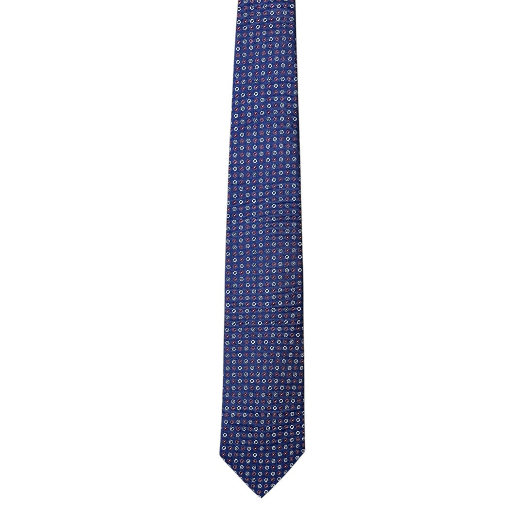 HENRY SARTORIAL X CANTINI Silk Woven Tie RED