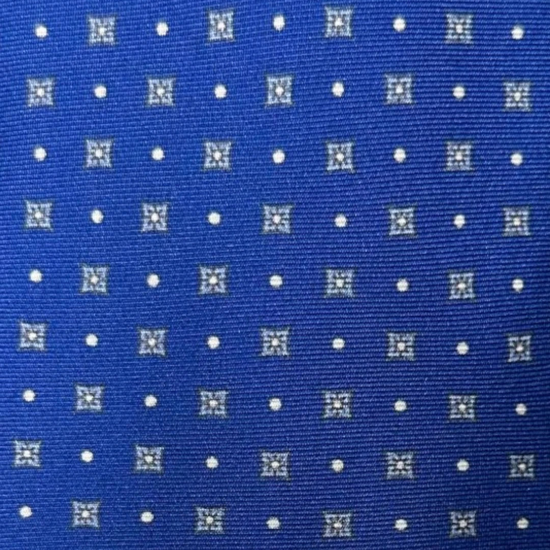 HENRY SARTORIAL X FLORENCE STYLE Twill Fantasia Tie BLUE