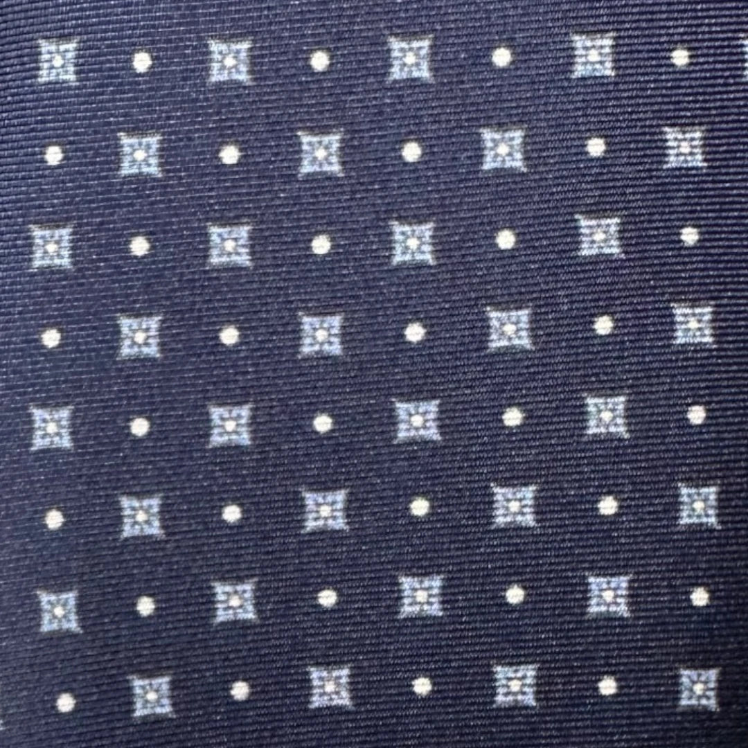 HENRY SARTORIAL X FLORENCE STYLE  Twill Fantasia Tie NAVY