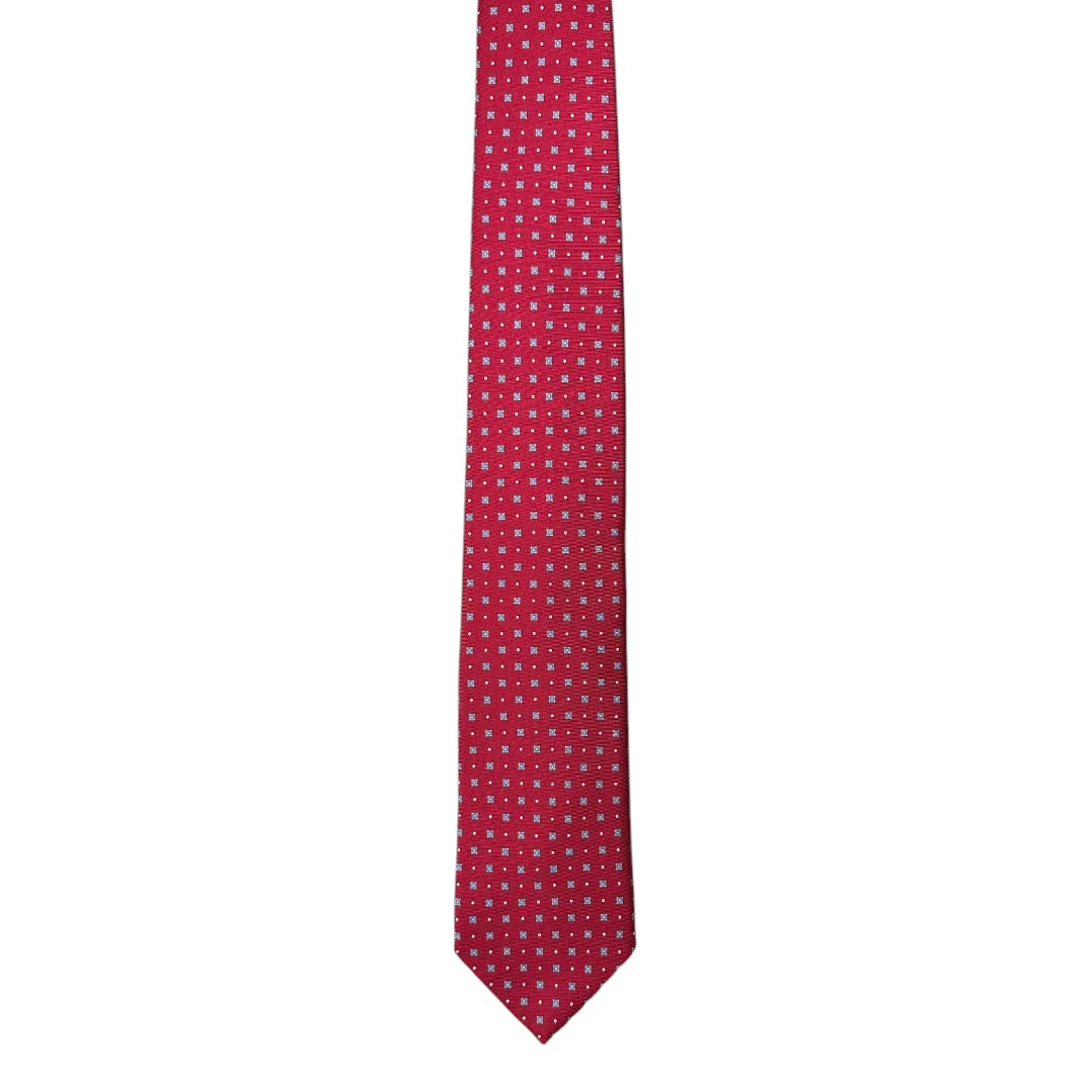 HENRY SARTORIAL X FLORENCE STYLE Twill Fantasia Tie RED