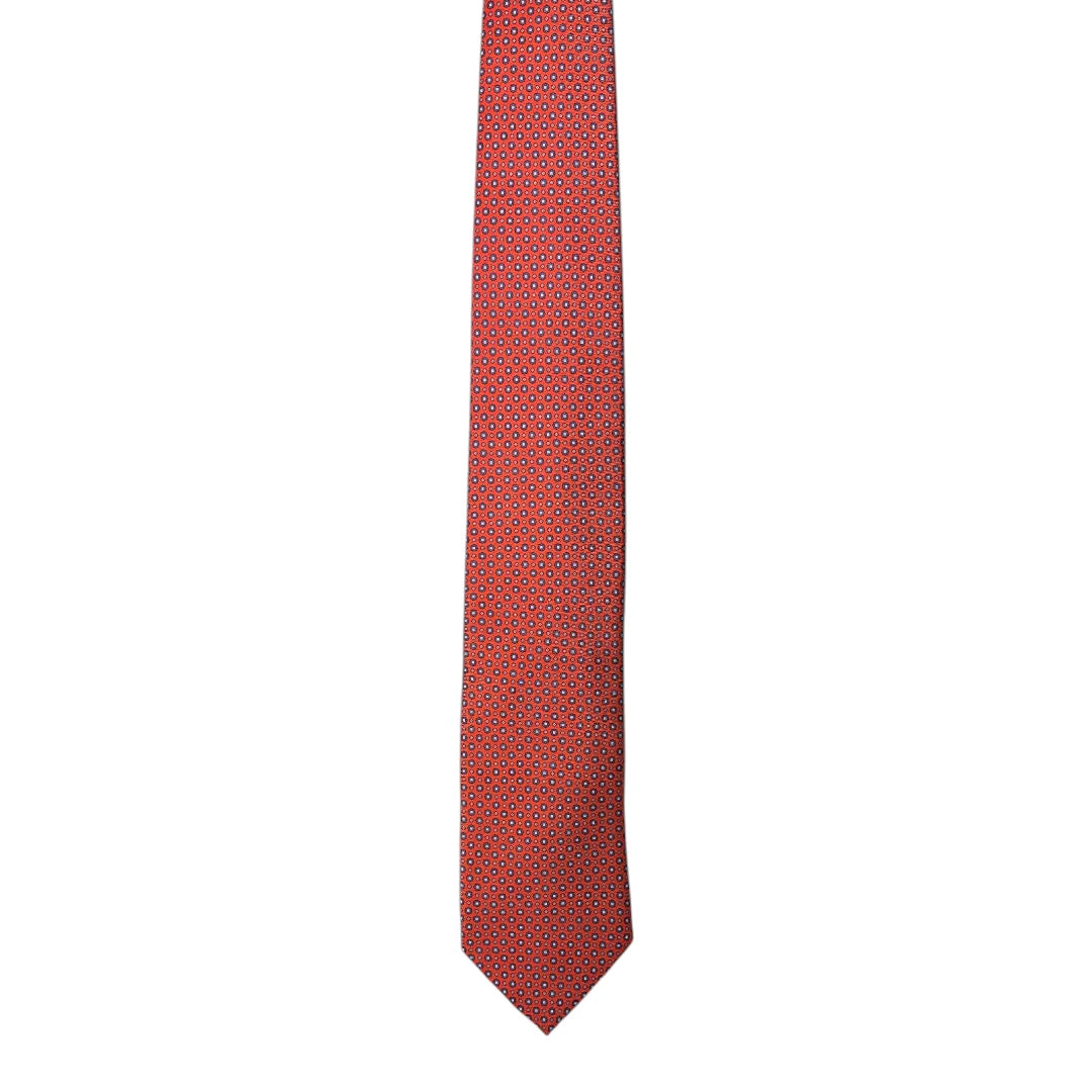 HENRY SARTORIAL X FLORENCE STYLE Twill Fantasia Print Tie RED