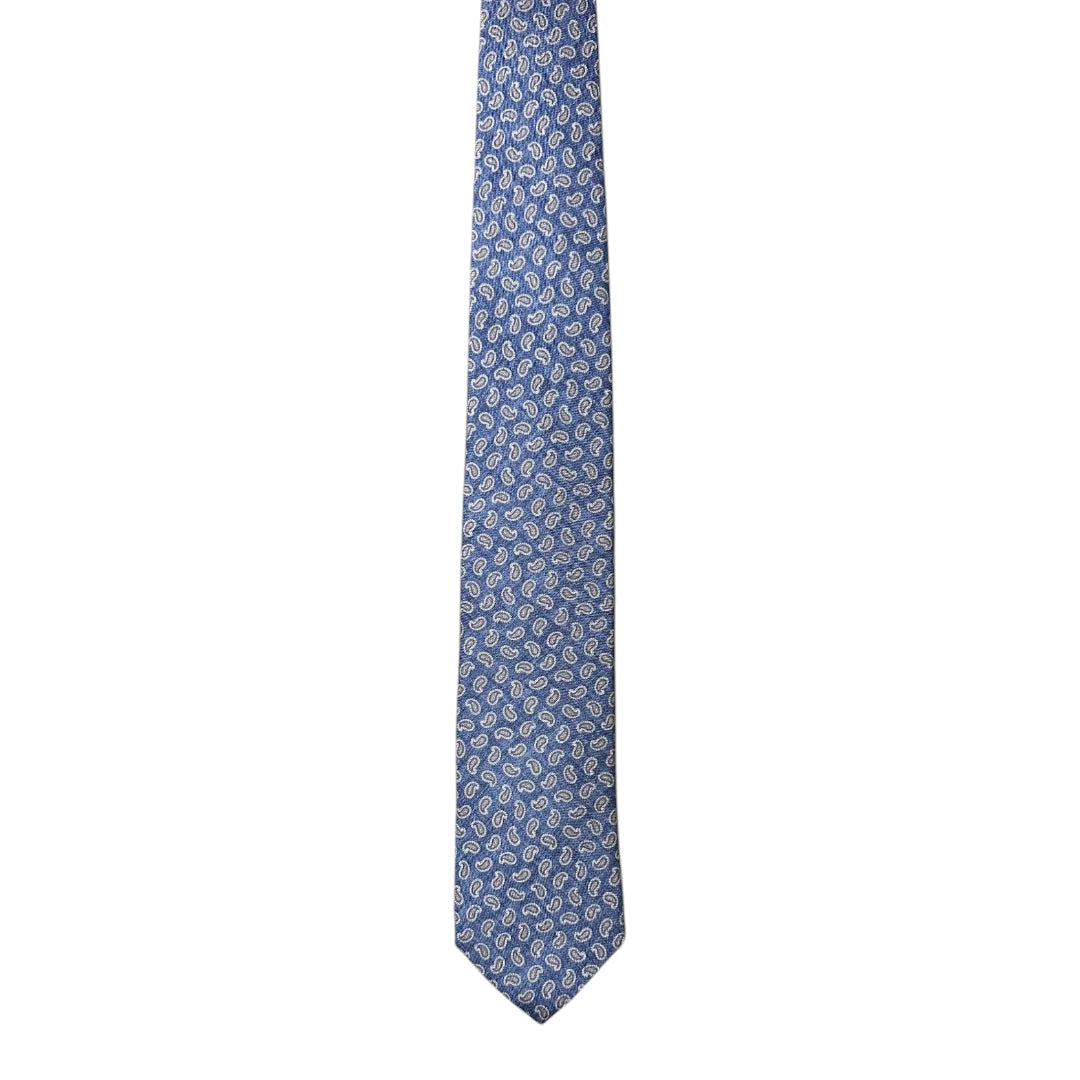 HENRY SARTORIAL X FLORENCE STYLE  Panama Paisley Tie NAVY