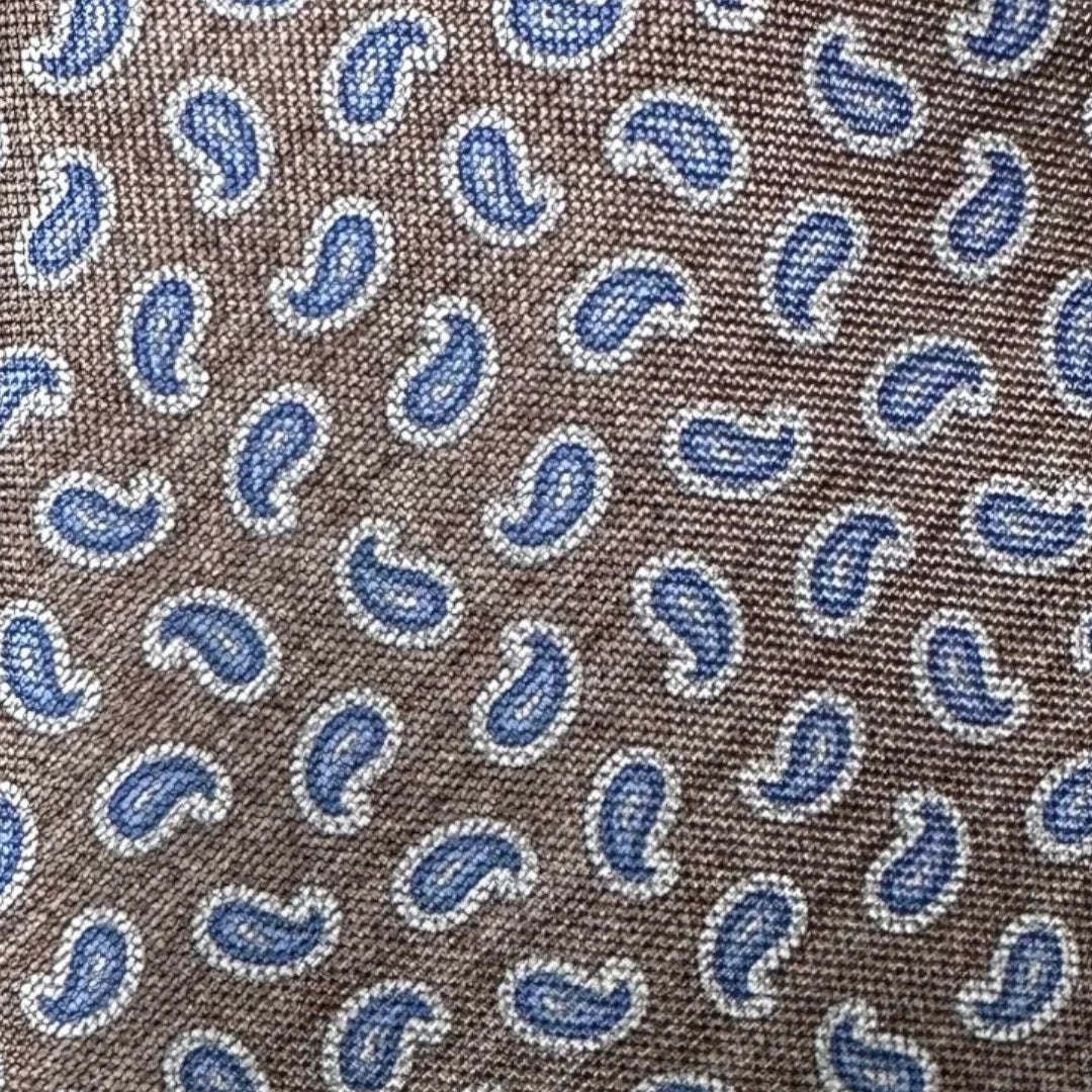 HENRY SARTORIAL X FLORENCE STYLE Panama Paisley Tie BROWN
