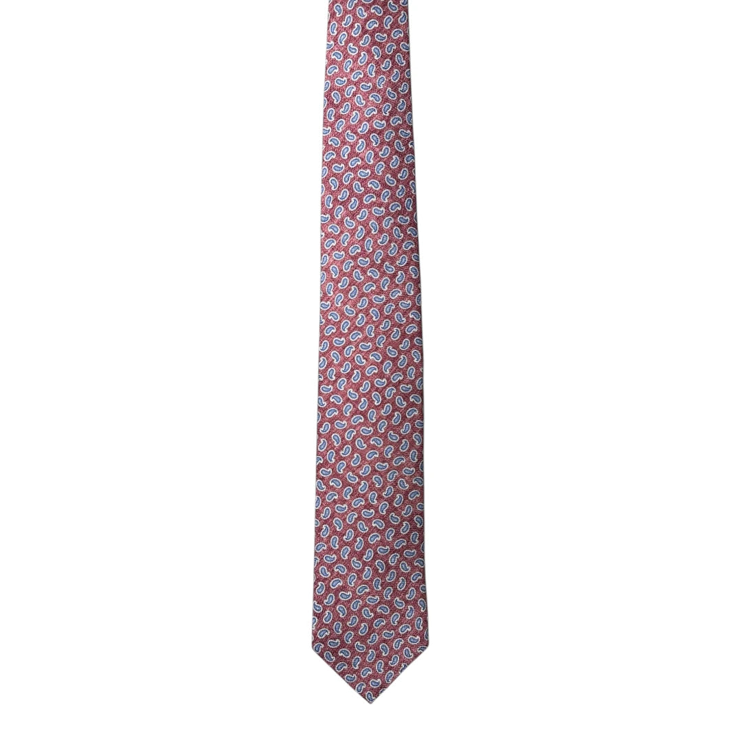 HENRY SARTORIAL X FLORENCE STYLE Panama Paisley Tie RED