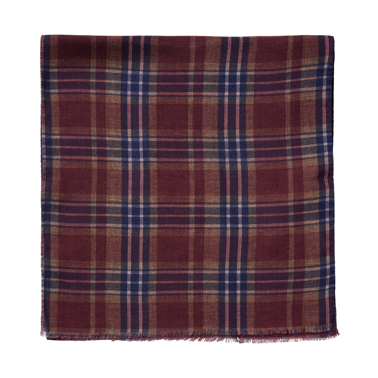 HENRY SARTORIAL X CANTINI Wool Scarf DARK RED