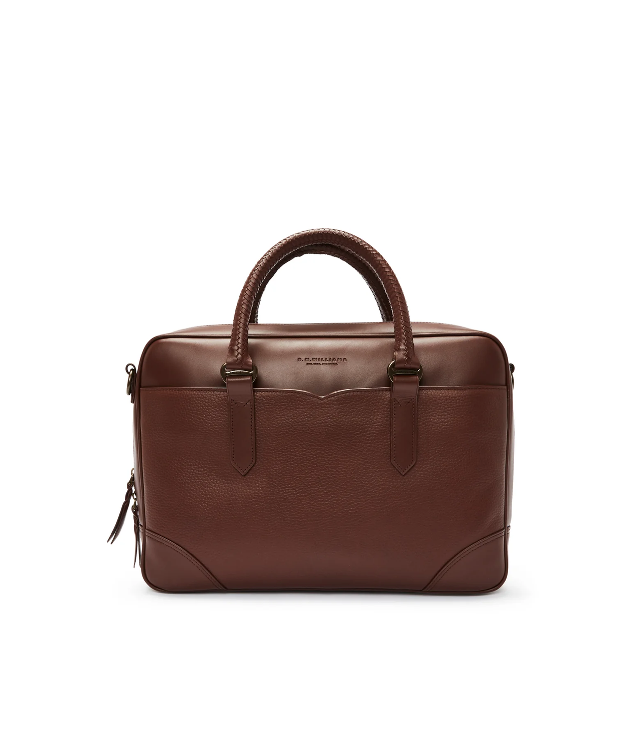 R.M. WILLIAMS Leather Briefcase BROWN