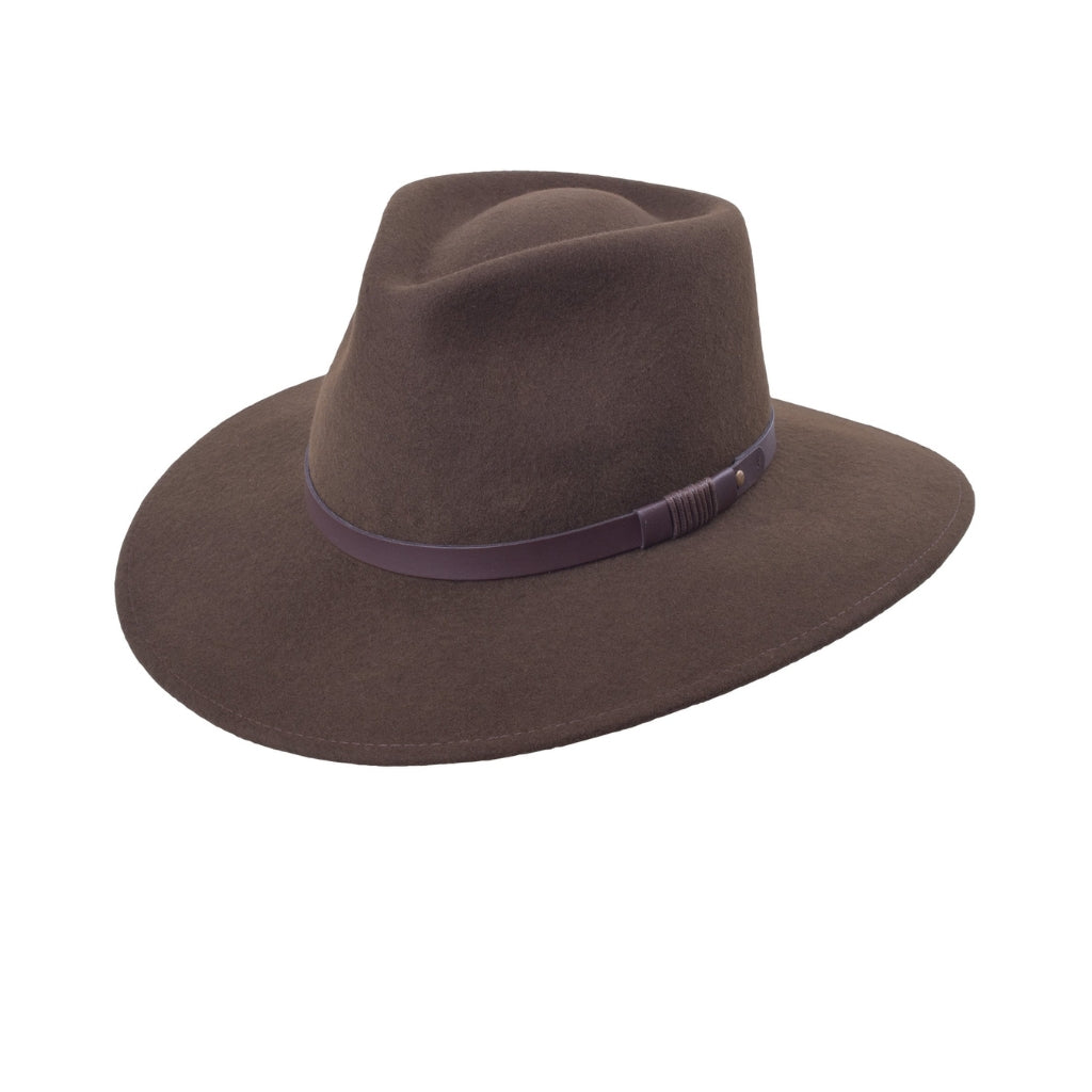 CITY HATTERS Australian Hat CHOCOLATE