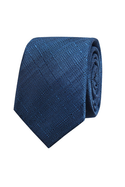 ABELARD Textured Tie Plain BLUE