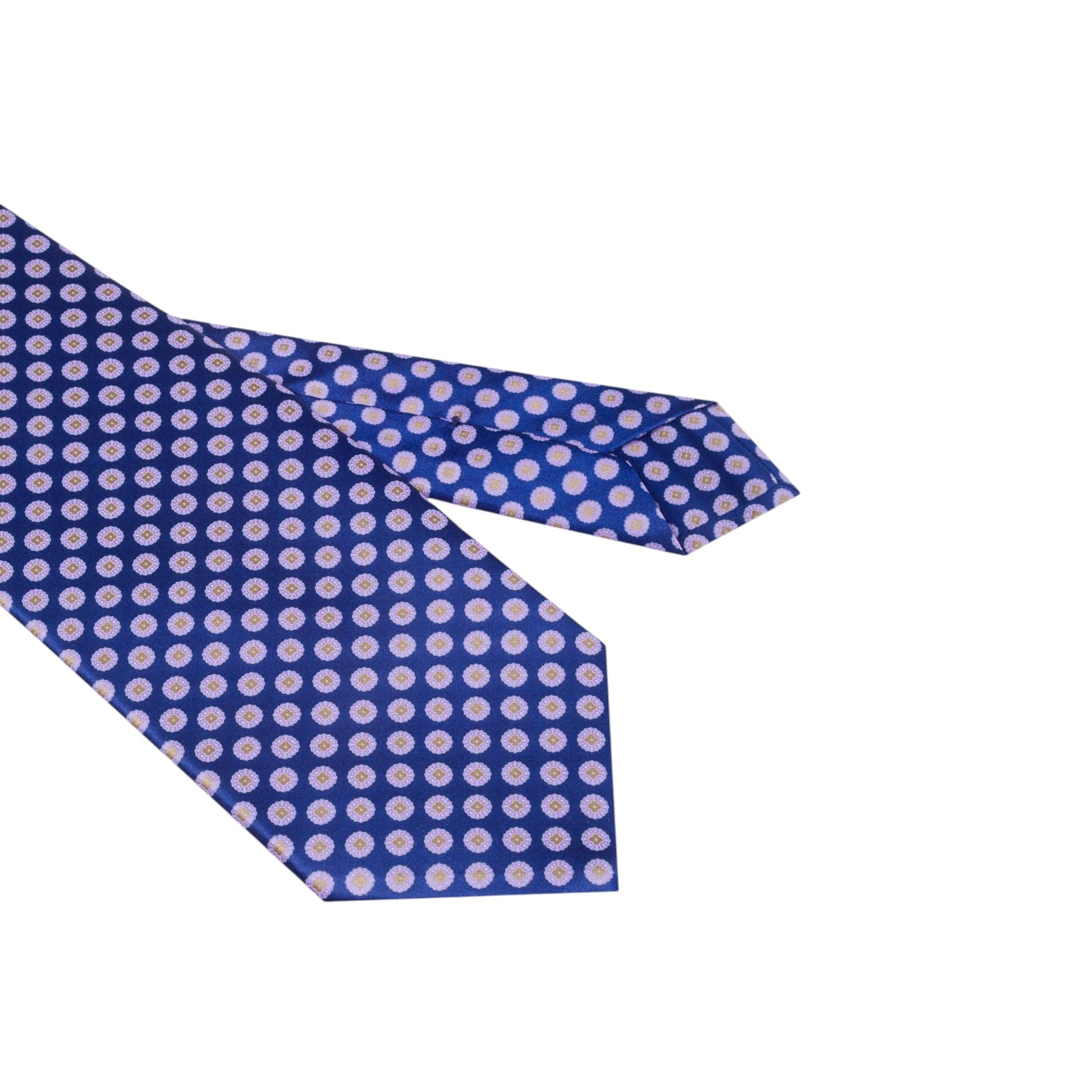 STEFANO RICCI Silk Luxury Tie MULTI BLUE BASE