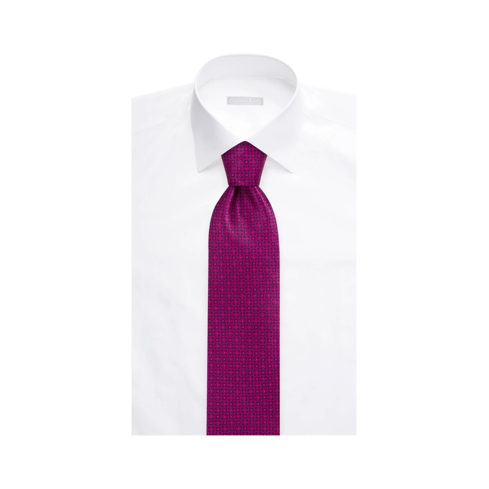 STEFANO RICCI Silk Luxury Tie PURPLE/BLACK