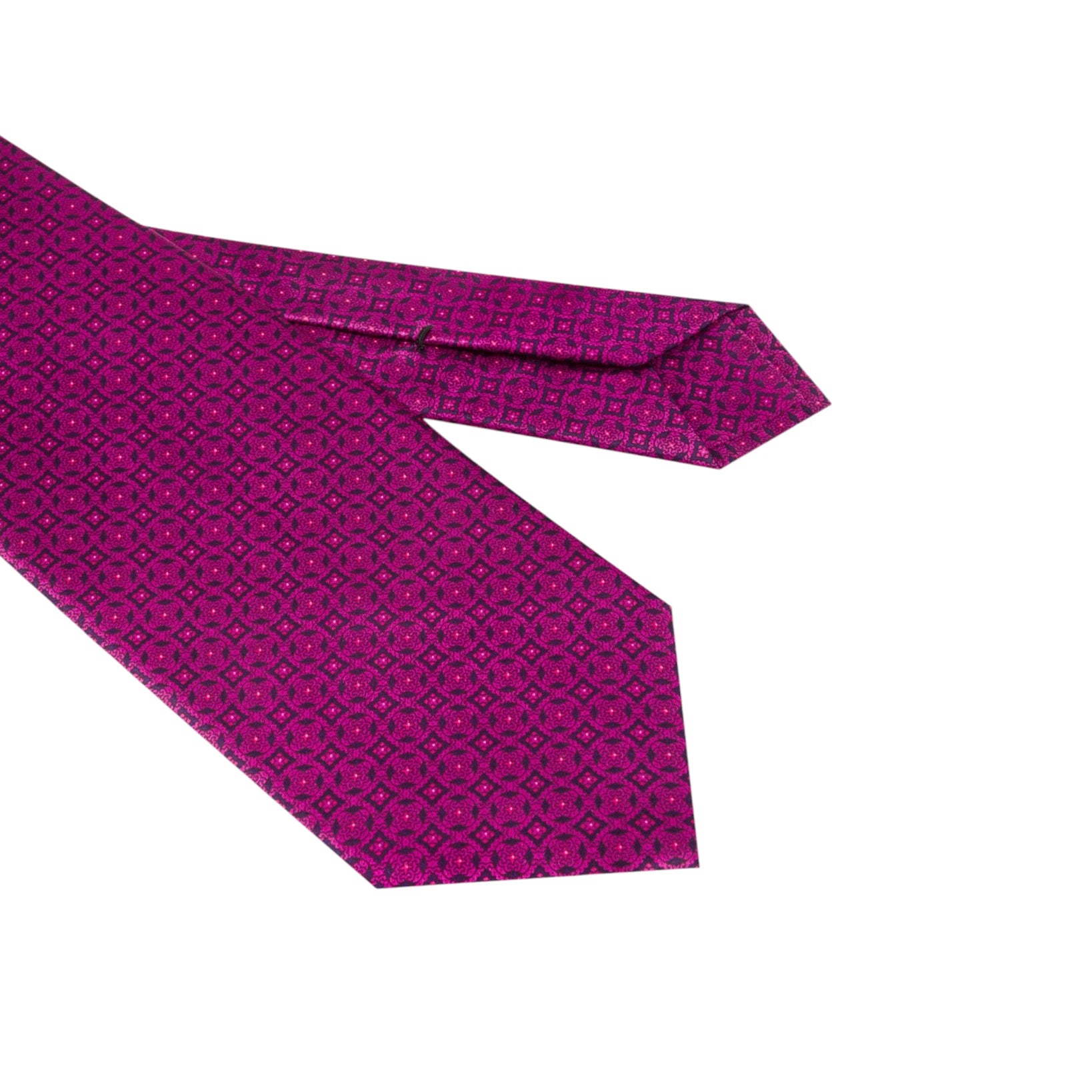 STEFANO RICCI Silk Luxury Tie PURPLE/BLACK