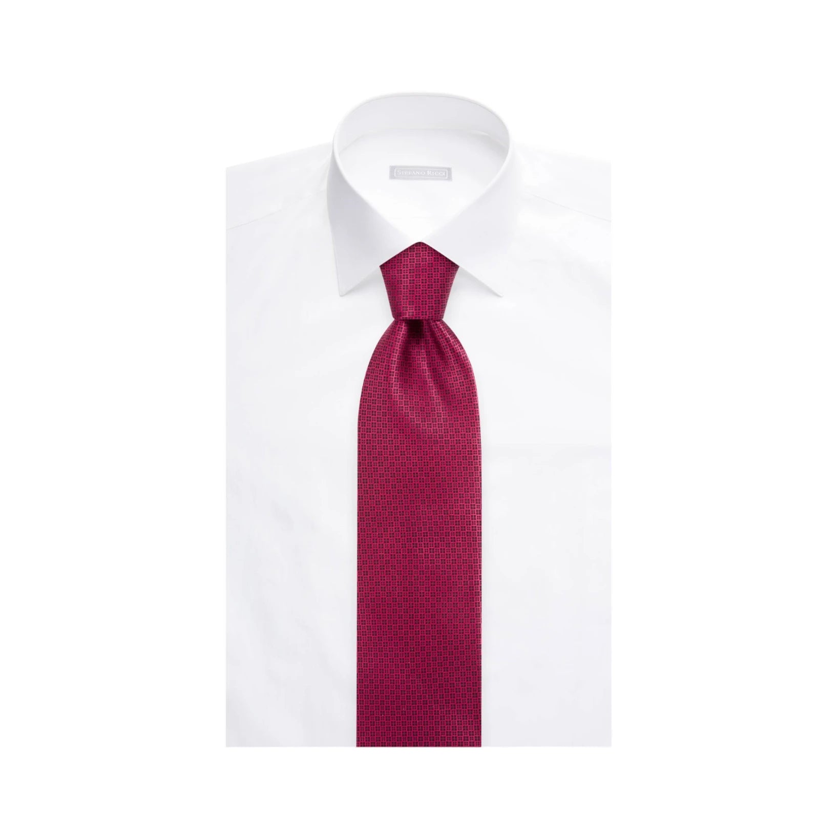 STEFANO RICCI Silk Luxury Tie BLACK/RED