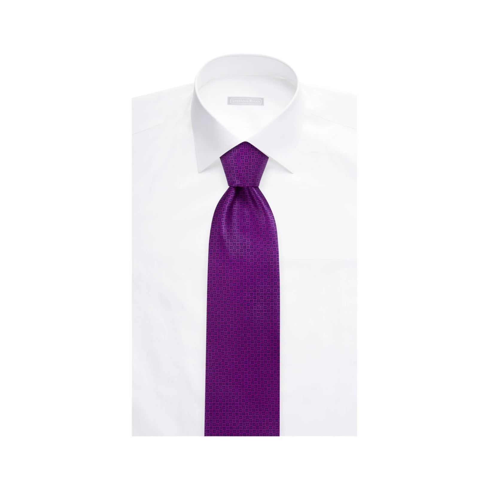 STEFANO RICCI Silk Luxury Tie BLUE/PURPLE