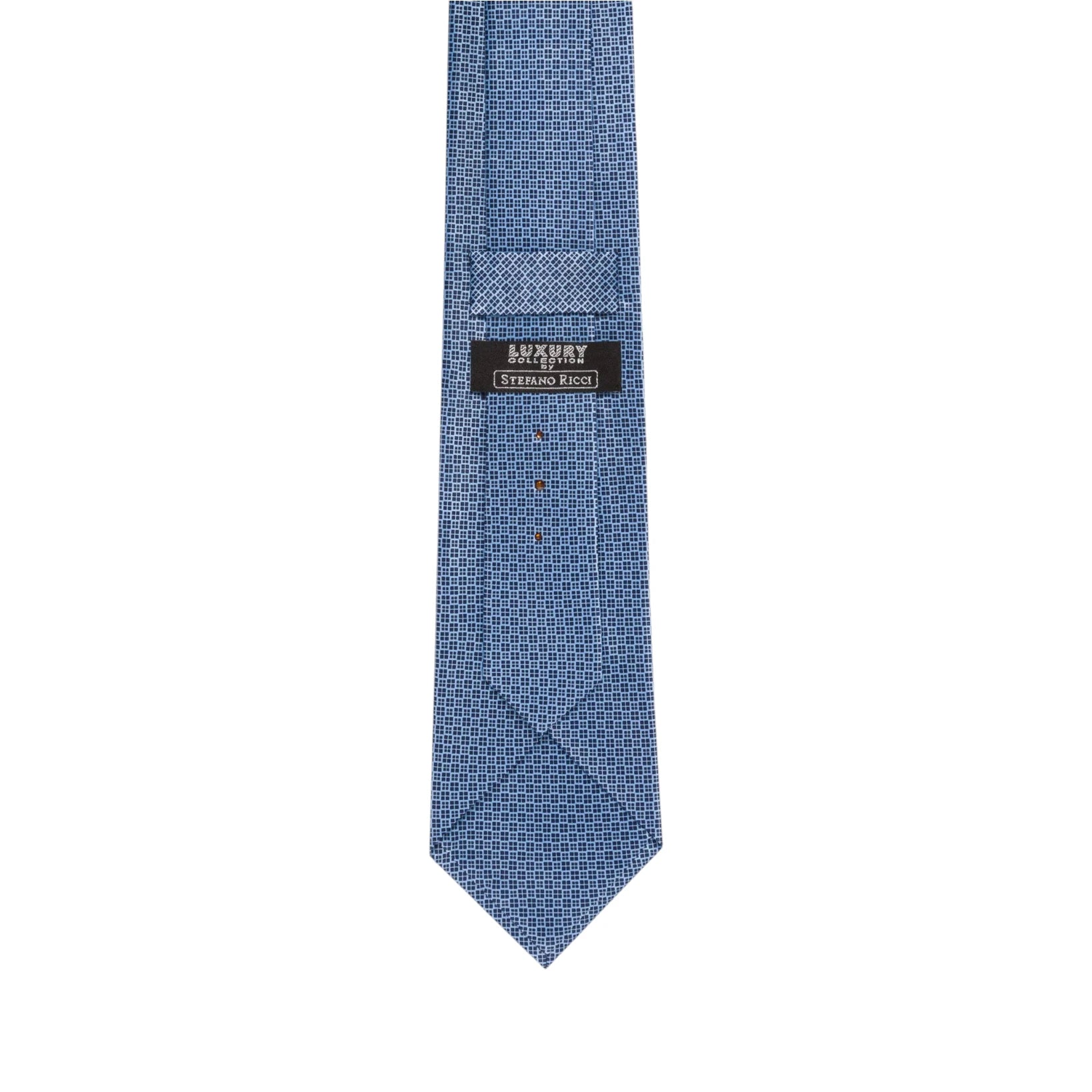 STEFANO RICCI Silk Luxury Tie BLUE/LIGHT BLUE