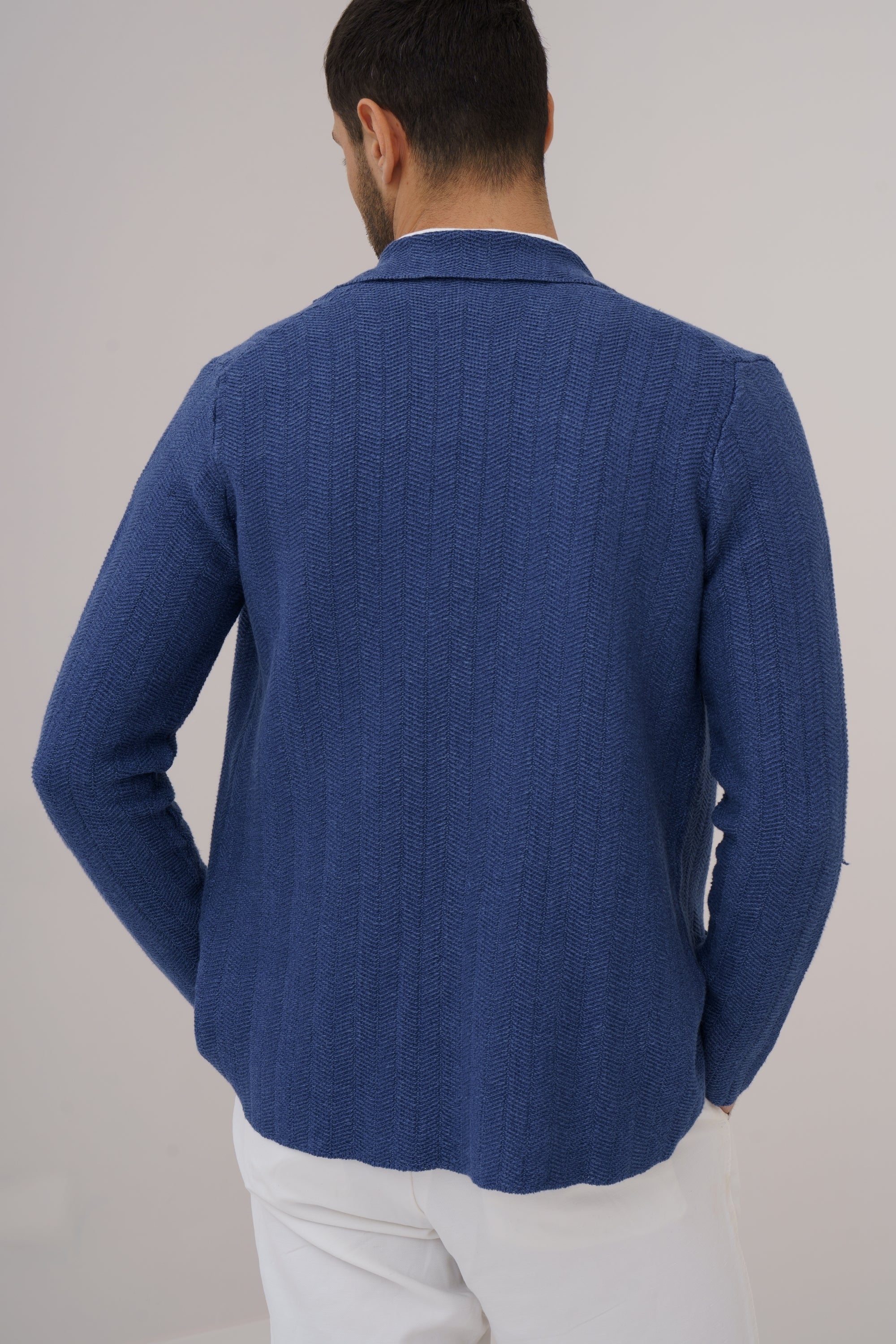 Ferrante Relaxed Jacket in MID BLUE