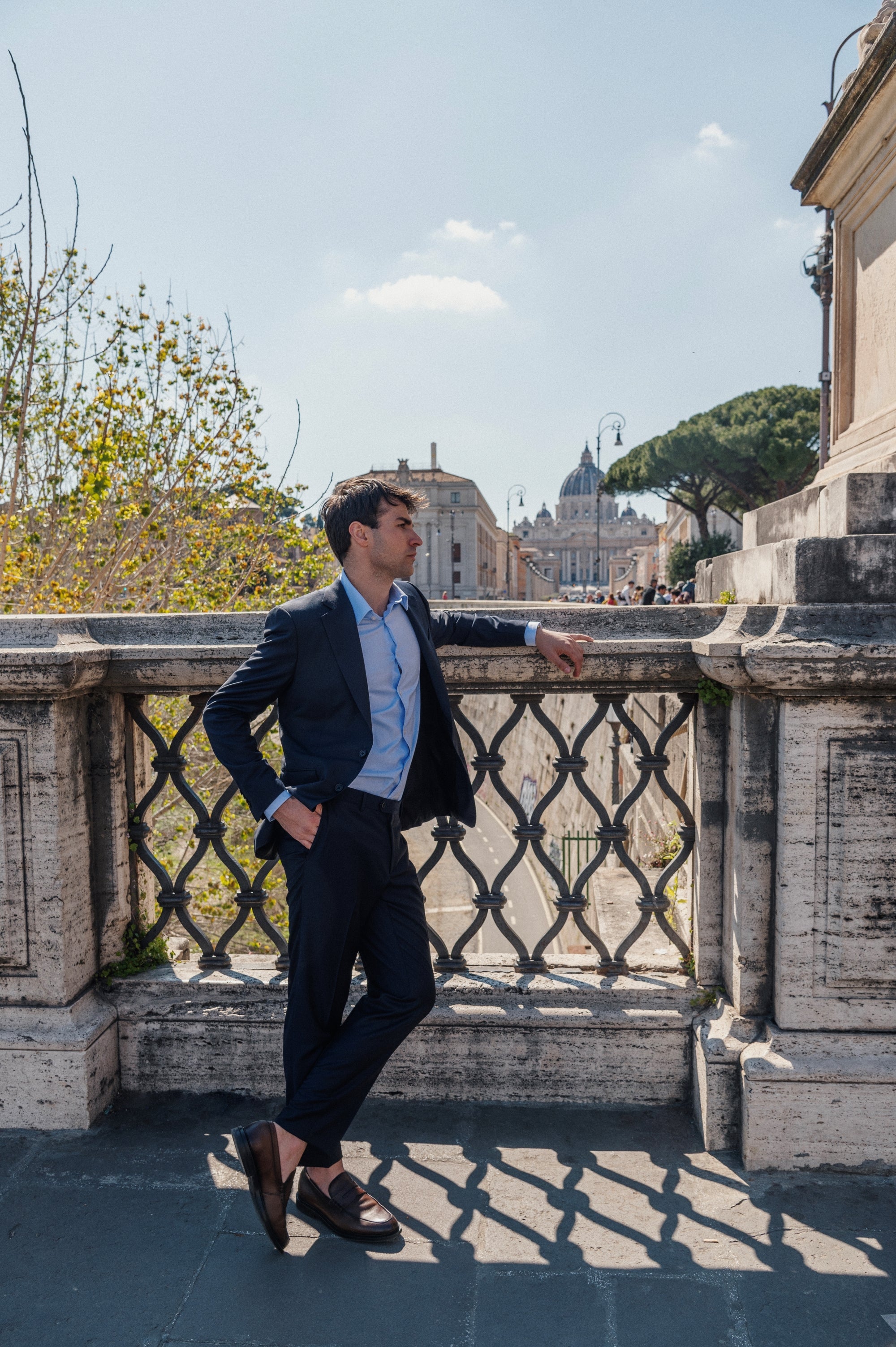 HENRY SARTORIAL HERITAGE Zegna Trofeo™ Plain Wool Suit DARK NAVY REG