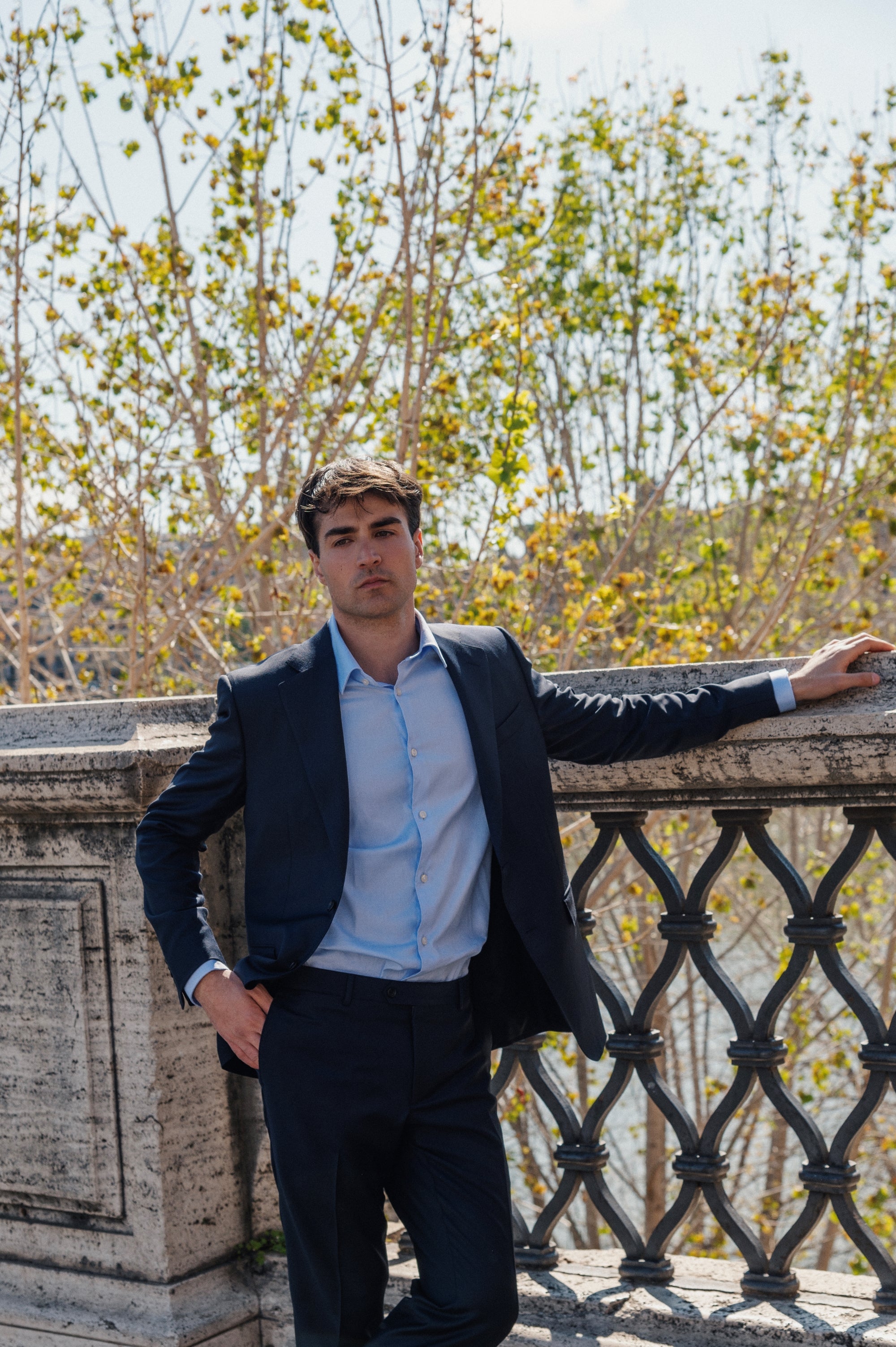 HENRY SARTORIAL HERITAGE Zegna Trofeo™ Plain Wool Suit DARK NAVY REG