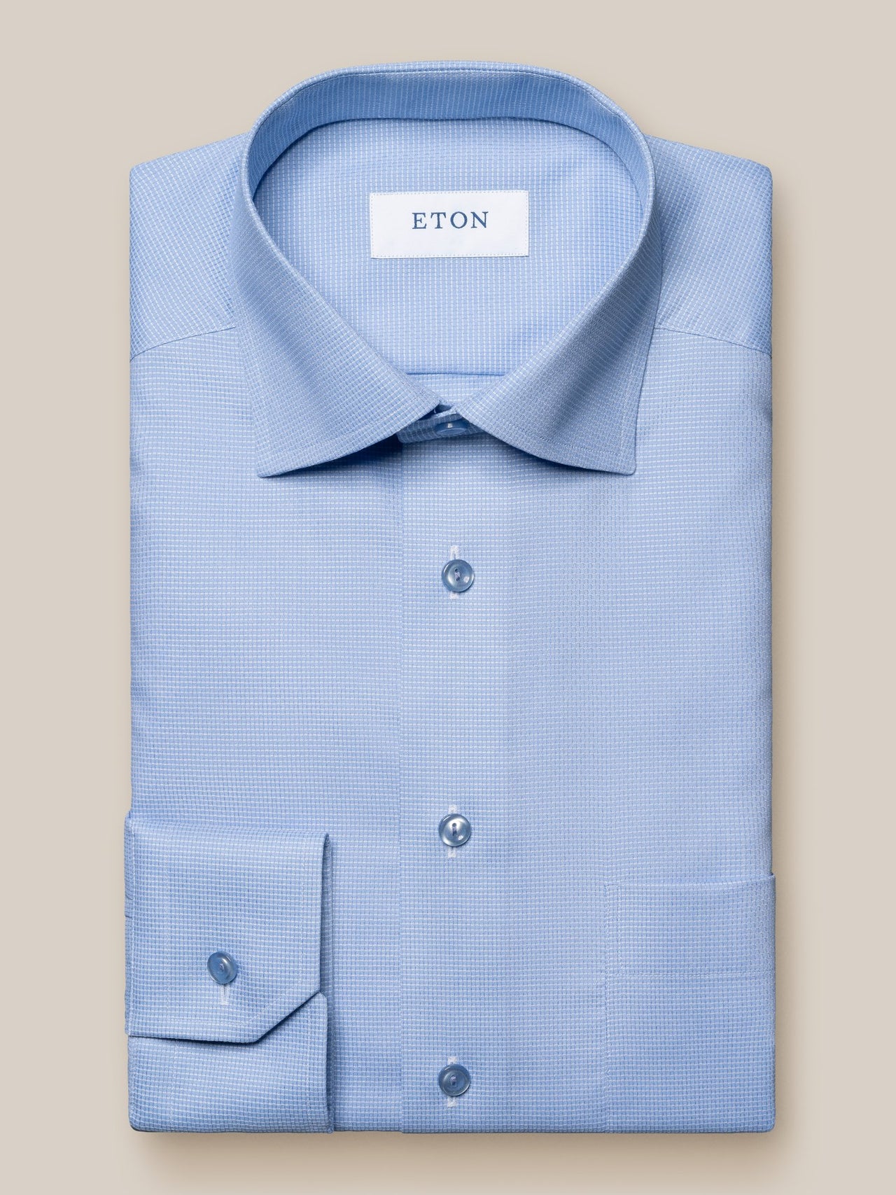 ETON Cutaway Long Sleeve Shirt Single Cuff Contemporary Fit LIGHT BLUE