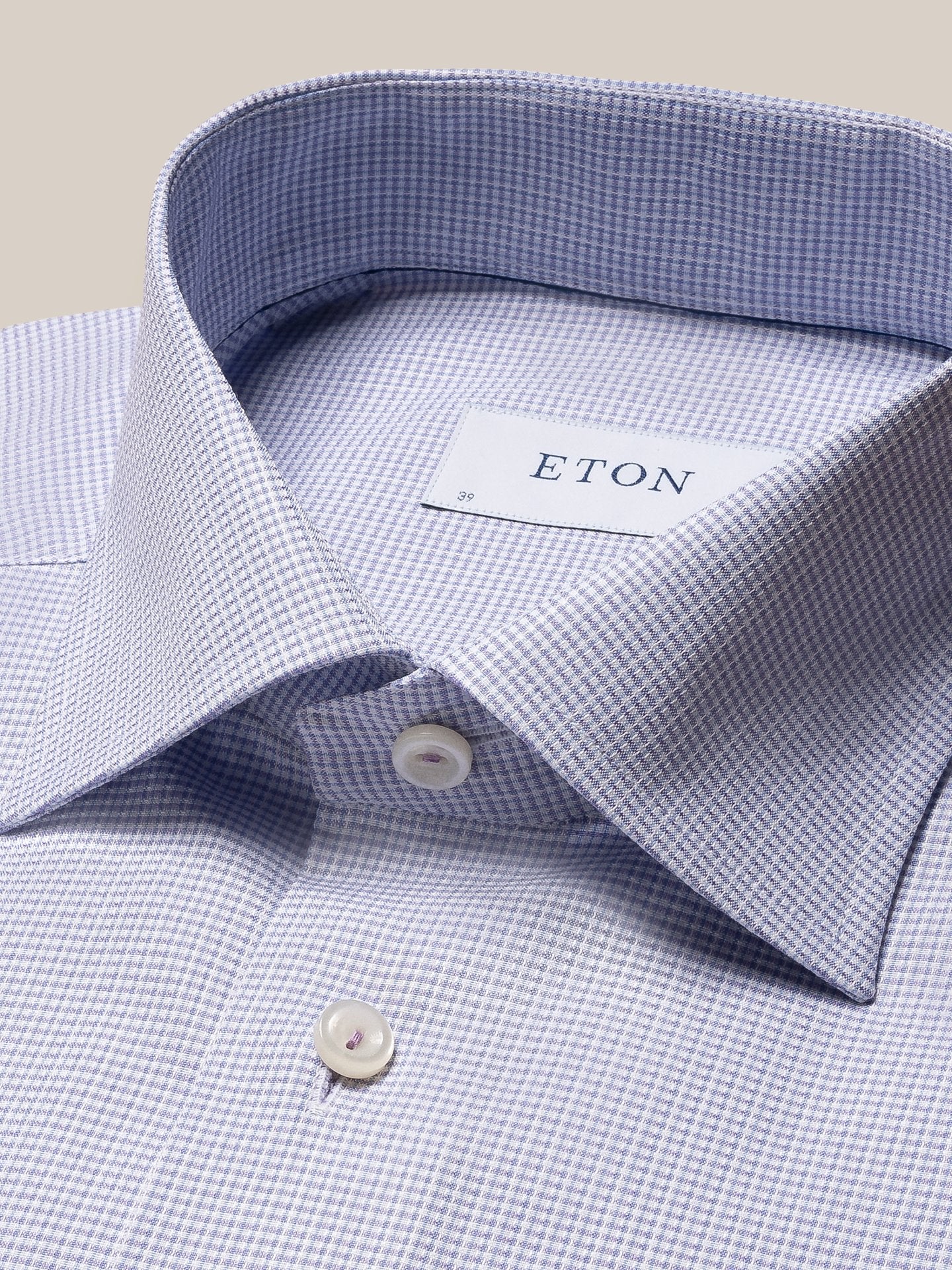 ETON Microcheck Shirt SC-Contemporary Fit SKY BLUE