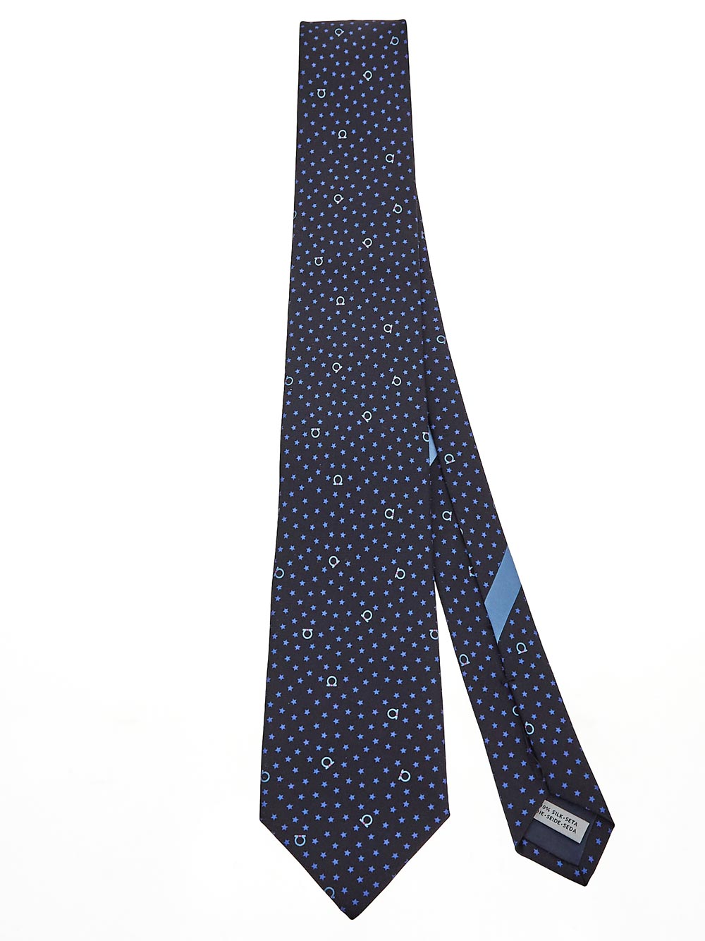 FERRAGAMO Printed Tie NAVY/MULTI