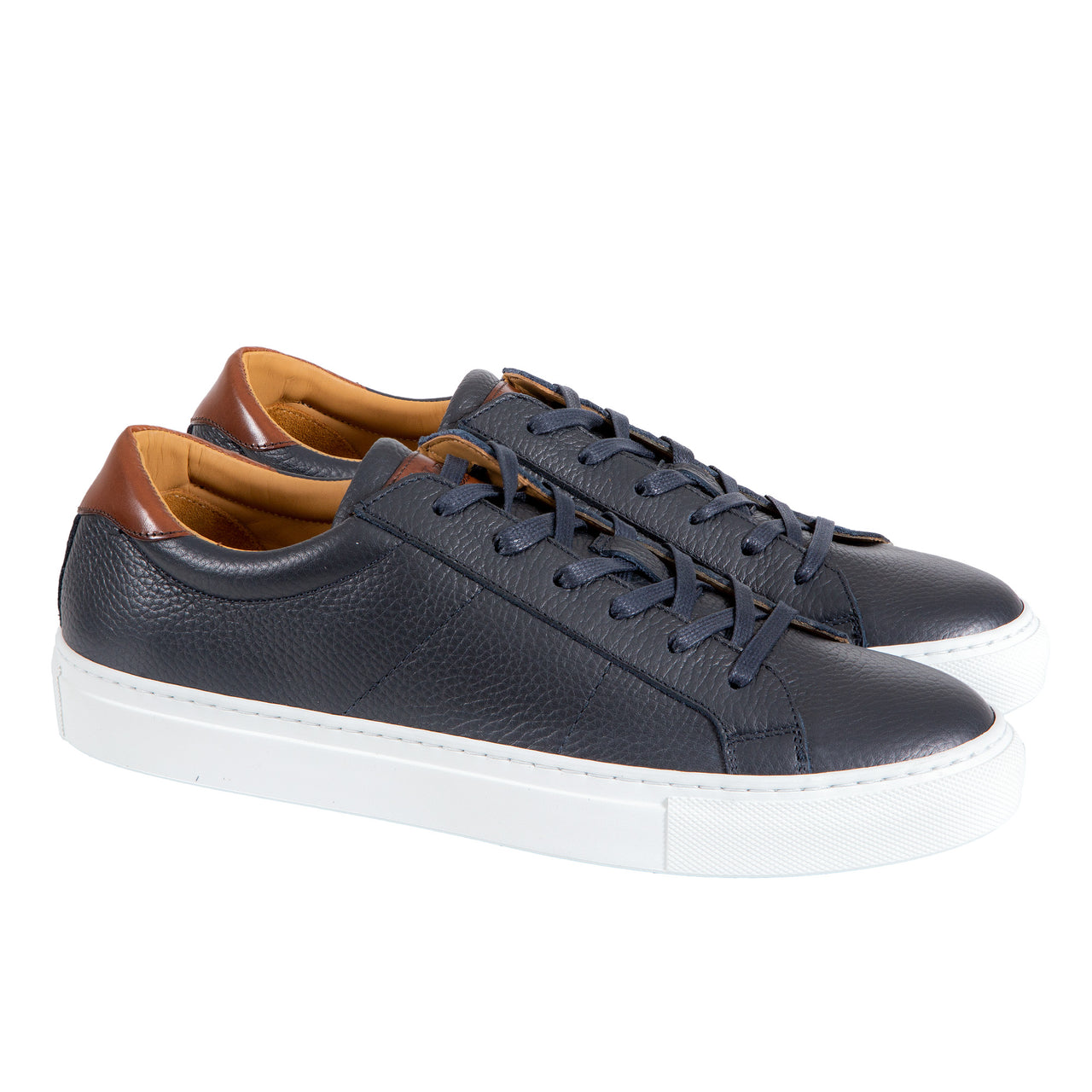 HENRY SARTORIAL Calf Leather Sneakers NAVY