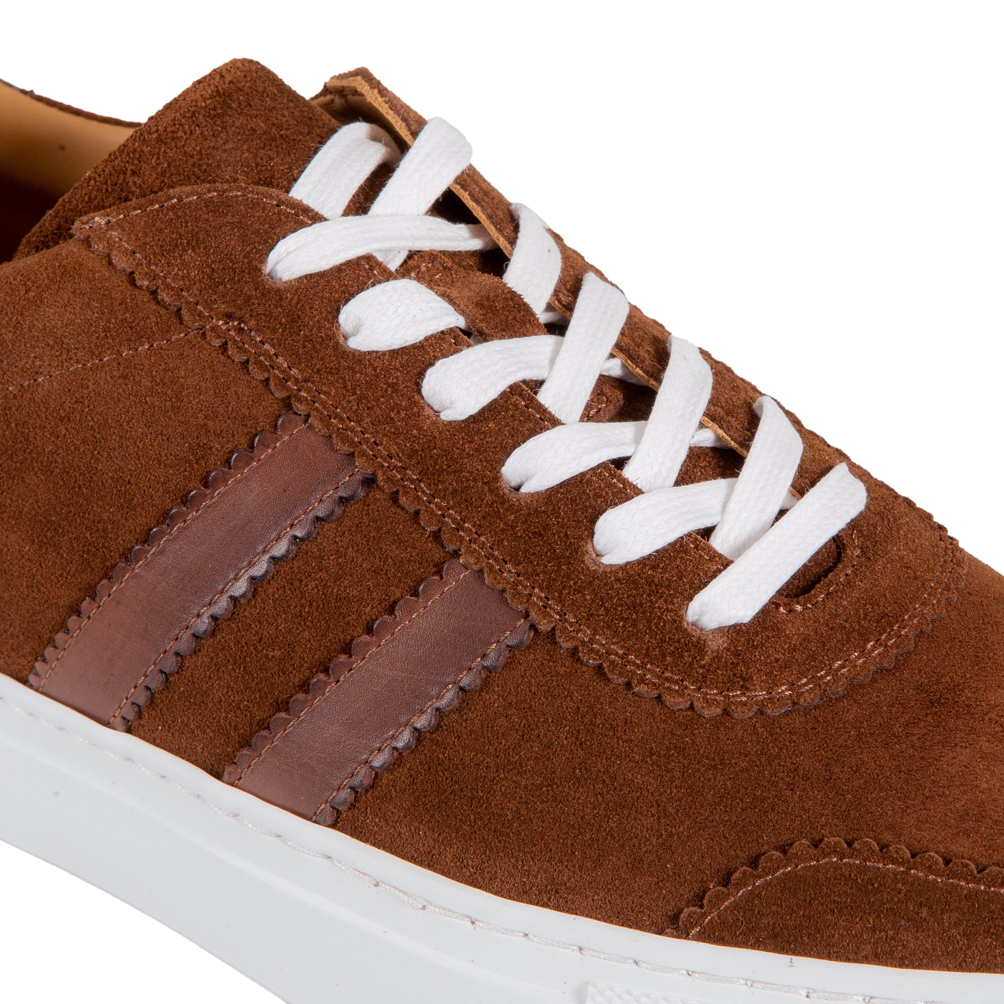 HENRY SARTORIAL Suede Leather Sneakers DARK BROWN