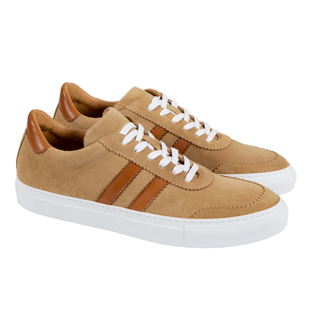 HENRY SARTORIAL Suede Leather Sneakers CAMEL