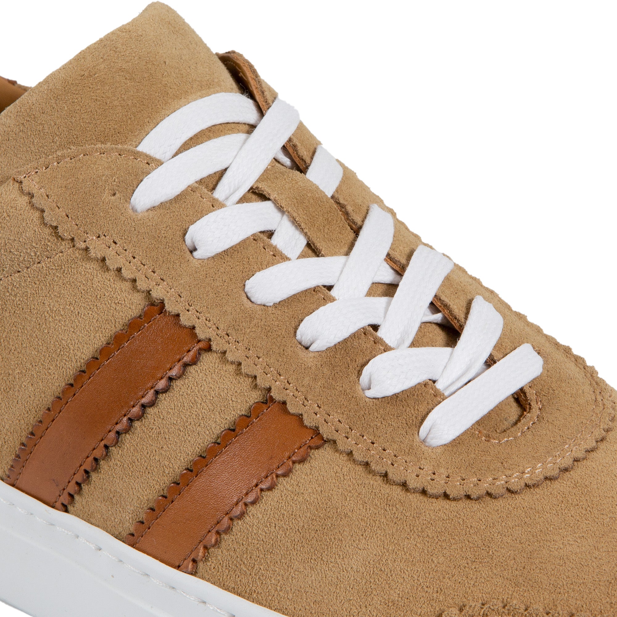 HENRY SARTORIAL Suede Leather Sneakers CAMEL