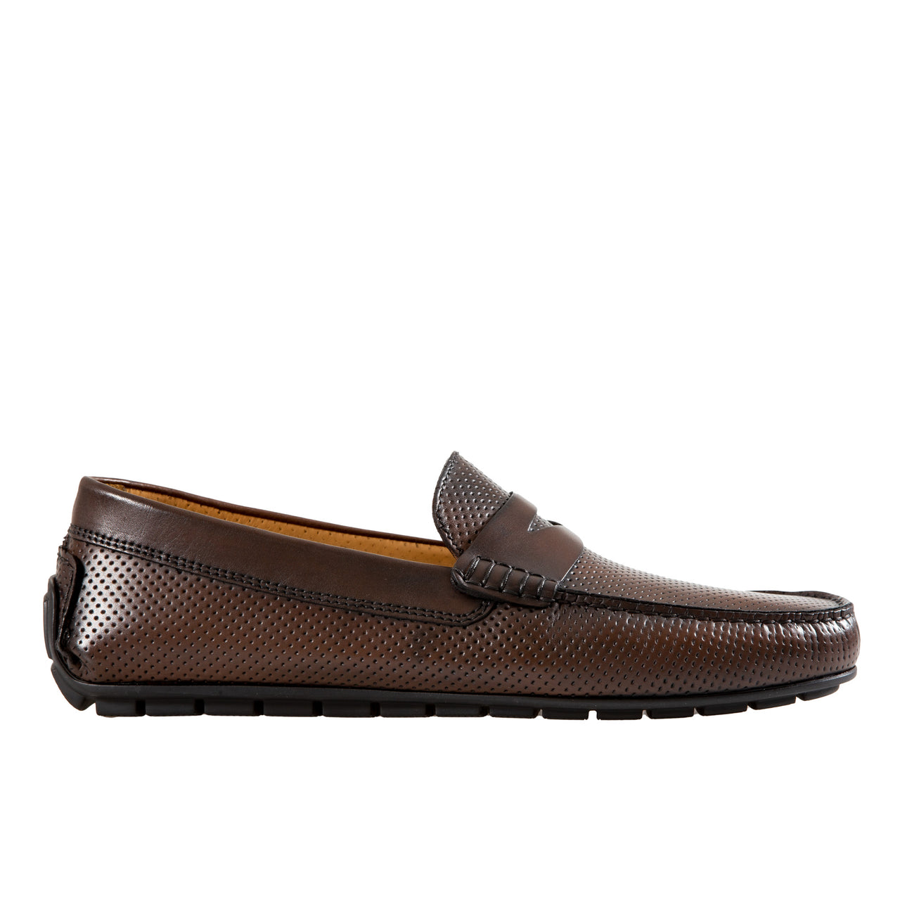 HENRY SARTORIAL Calf Driving Shoes with Leather Trim BROWN