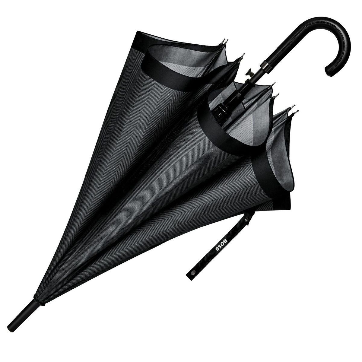 HUGO BOSS Golf Umbrella Chevron DARK GREY