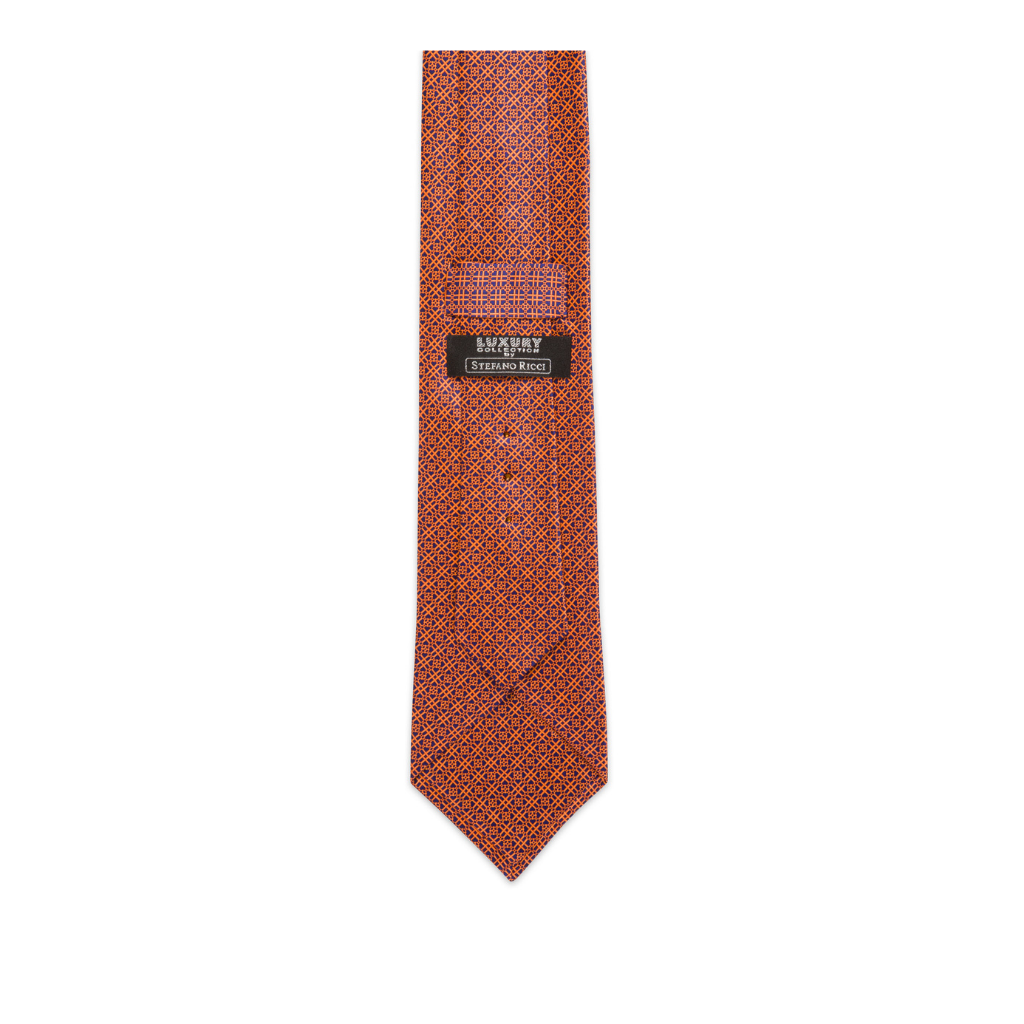 STEFANO RICCI Luxury Silk Tie ORANGE