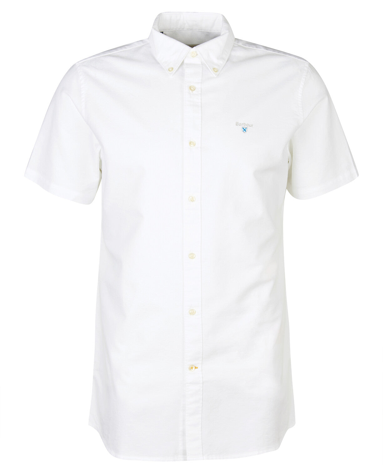 BARBOUR Oxford Short Sleeve Tailored Shirt WHITE