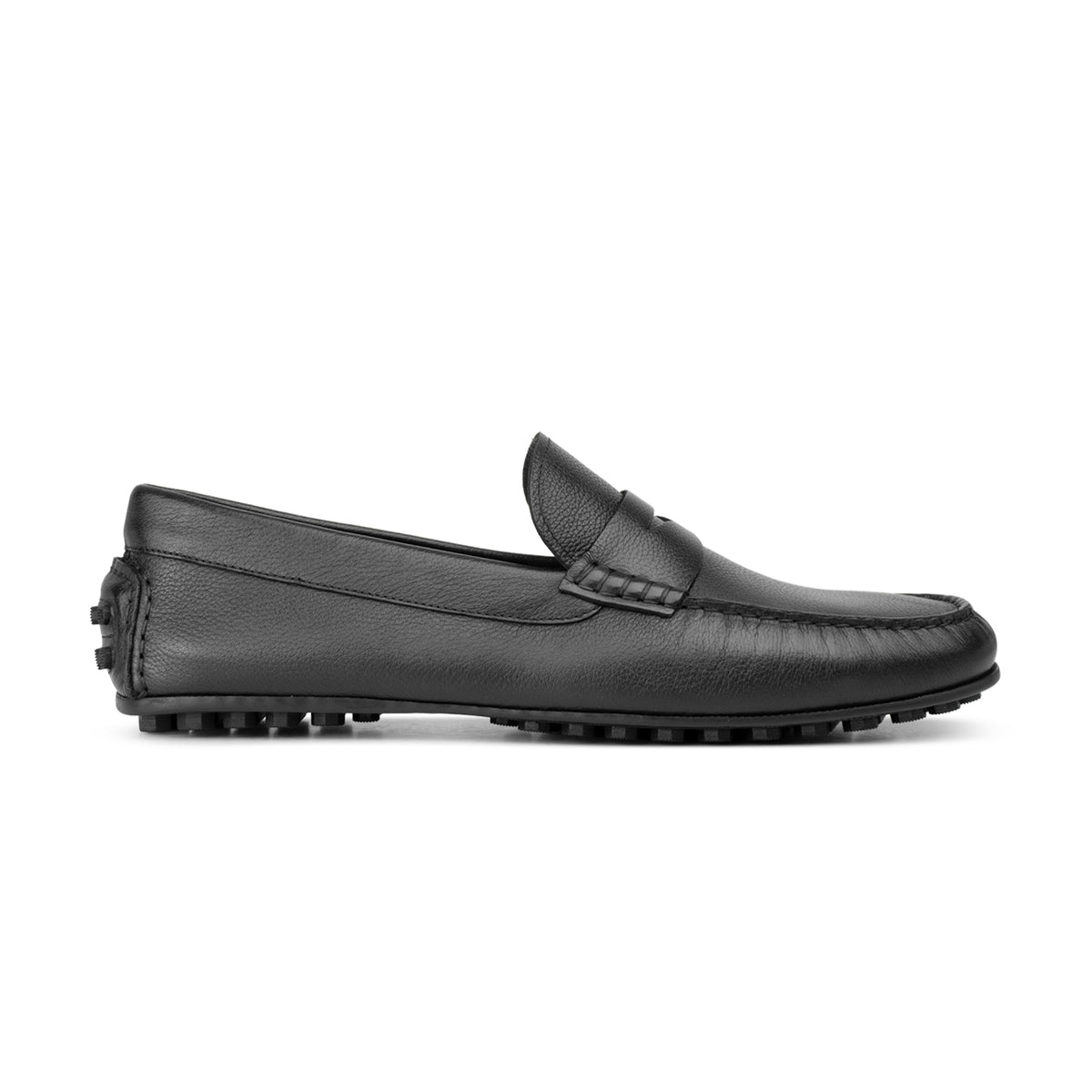 HENRY BUCKS Sorrento Penny Loafer Rubber Sole BLACK