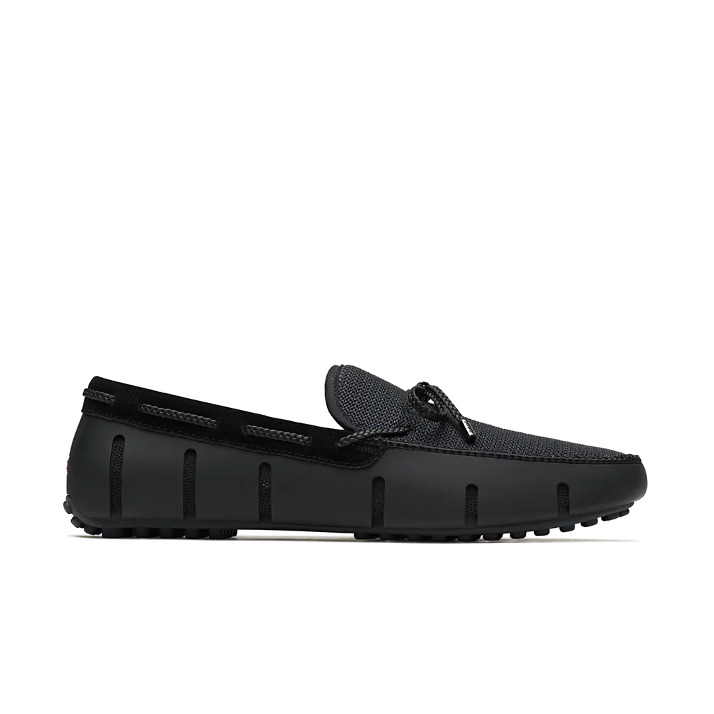 SWIMS Luxury Lace Loafer Driver BLACK/GREY