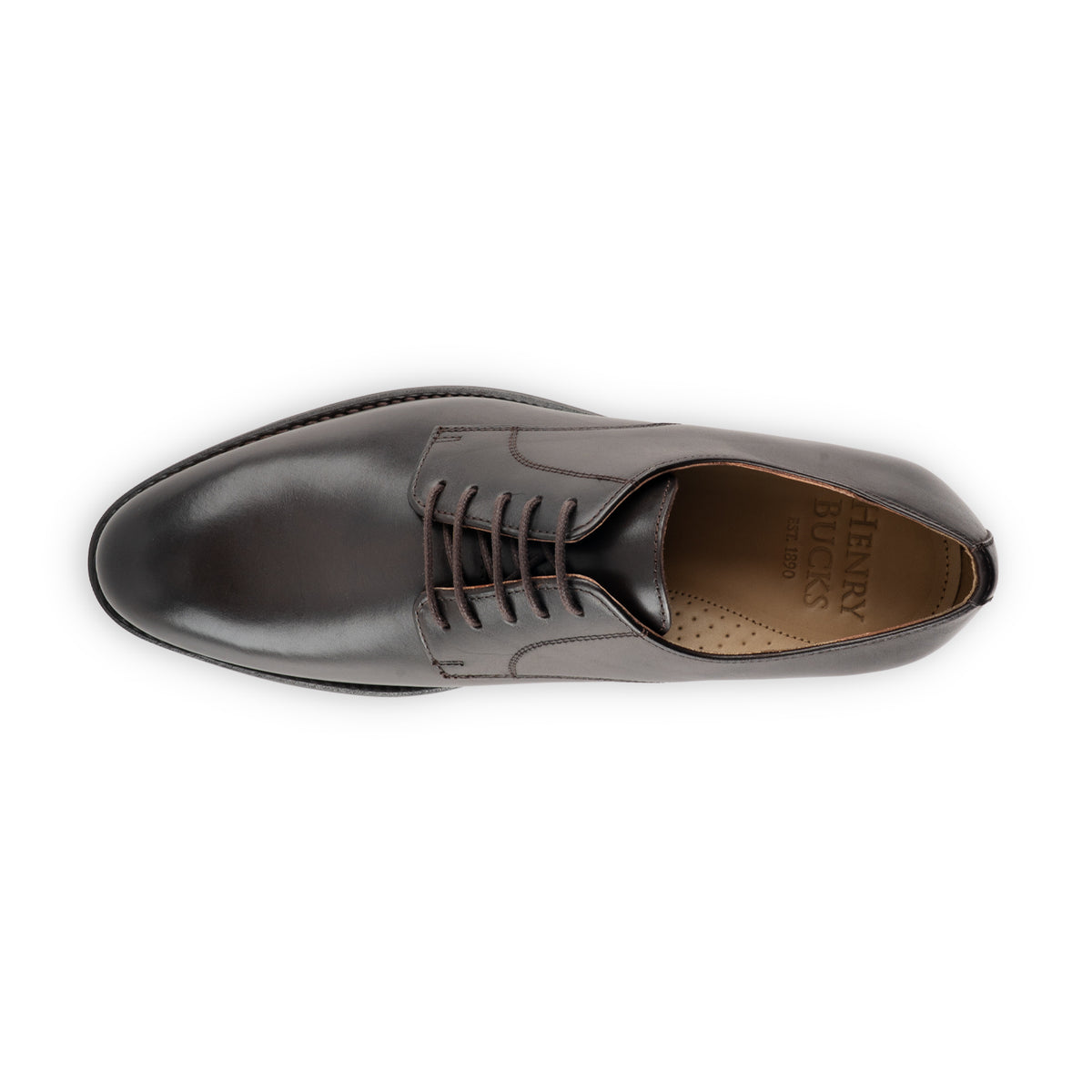 HENRY BUCKS London Derby Leather Sole DARK BROWN
