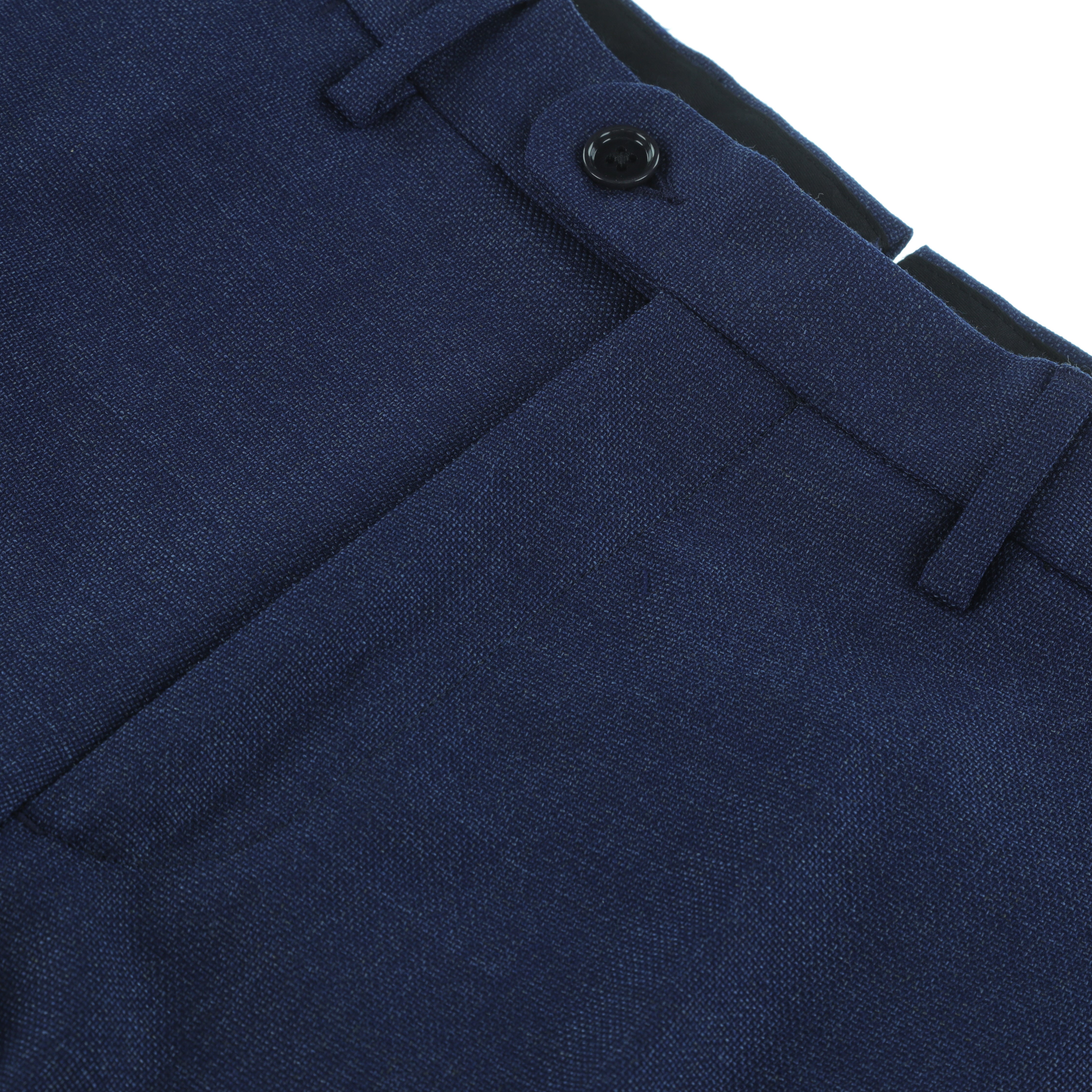 HENRY SARTORIAL Plain Trouser BLUE MELANGE REG